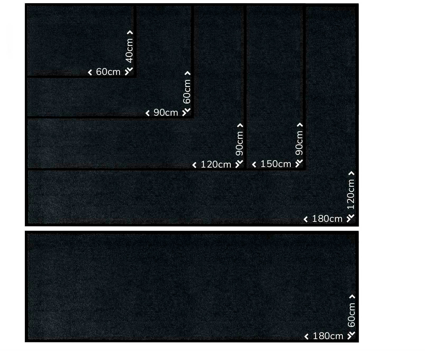Primaflor-Ideen in Textil Fußmatte »Schmutzfangmatte CLEAN PRO«, rechteckig, 8 mm Höhe, Uni-Farben, UV-beständig, strapazierfähig, waschbar