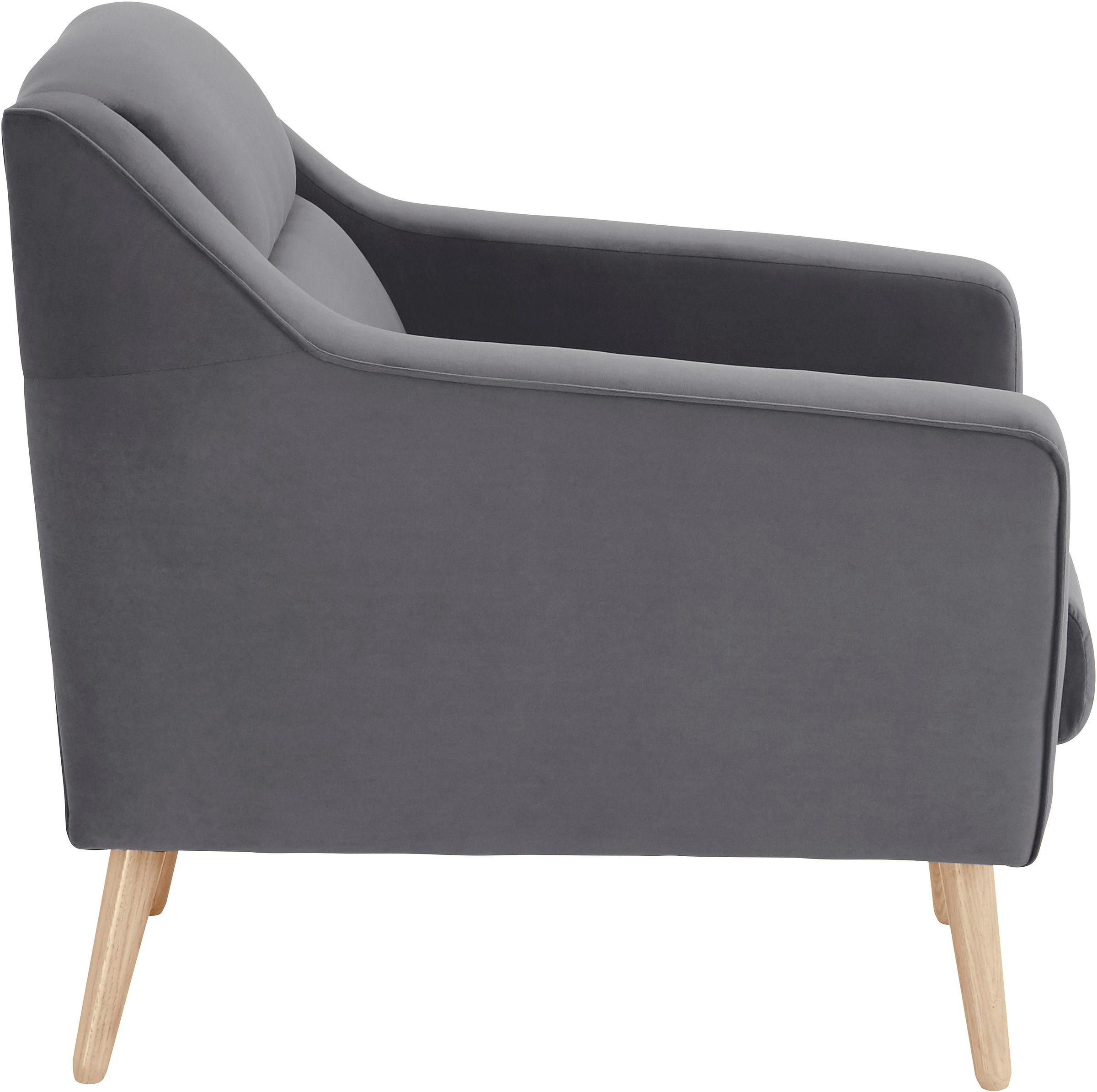 andas Sessel »Bille«, mit Naht im Rückenkissen und Eiche-Beinen, Design by Morten Georgsen