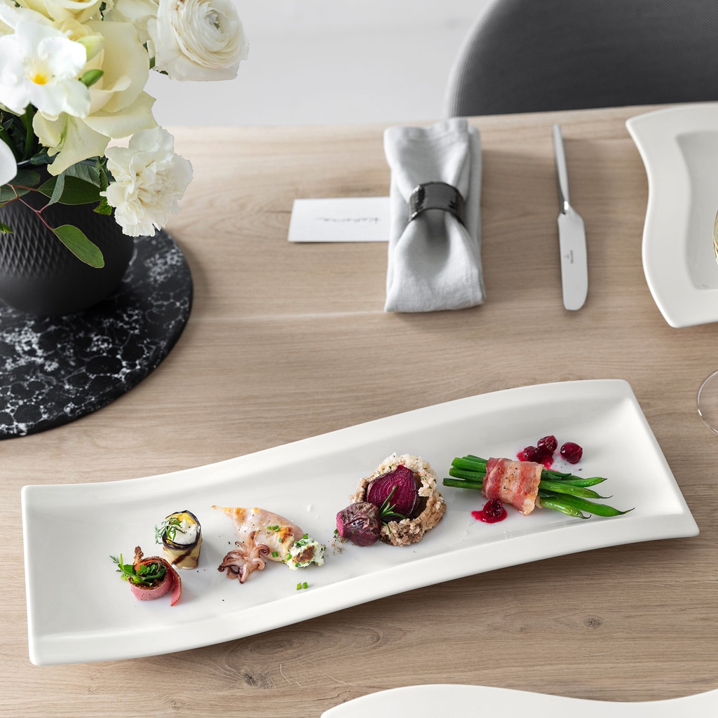 Villeroy & Boch Servierplatte »Antipastiteller NewWave 42 x 15 cm 4er Set weiß«