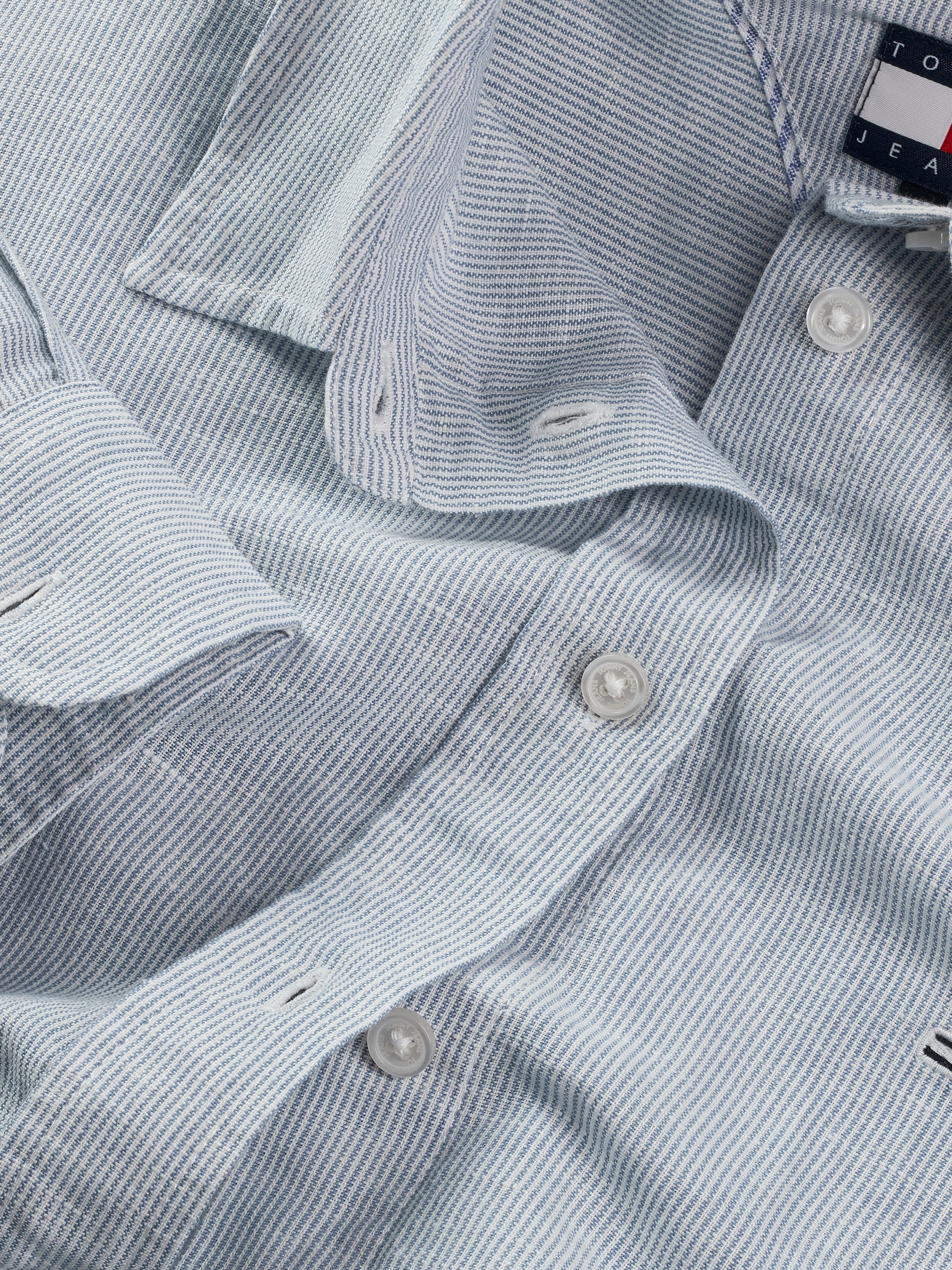 Tommy Jeans Hemdbluse »TJW RLX LINEN SHIRT«, mit Logostickerei