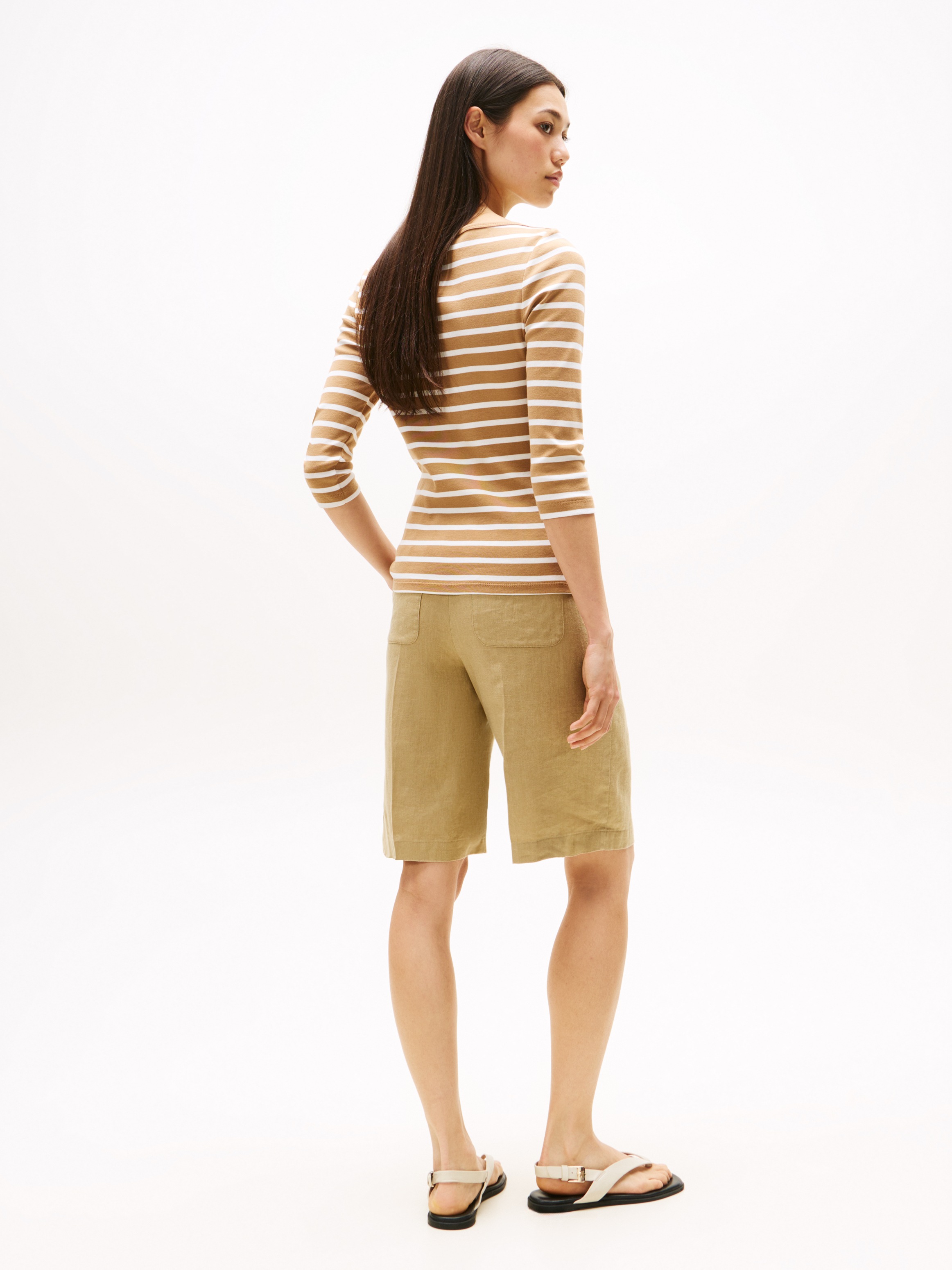 Tommy Hilfiger 3/4-Arm-Shirt »NEW CODY SLIM BOAT-NK 3/4SLV mit U-Boot und Streifen«, gestreift, casual, slim fit, Baumwolle, U-Boot-Ausschnitt
