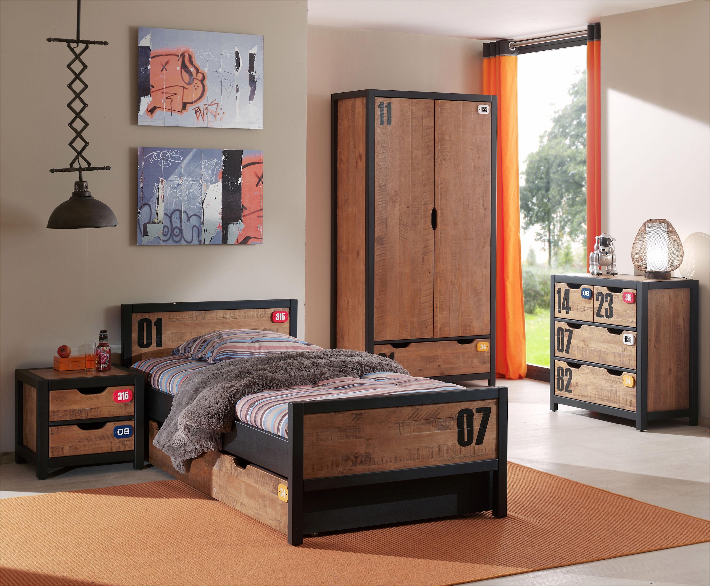 Vipack Schubkasten »Alex«, (Made in Europe), aus teilmassiver Kiefer und MDF