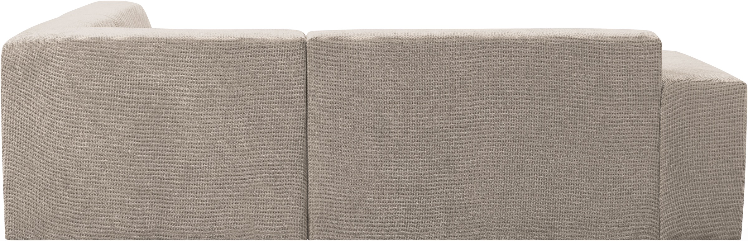 WERK2 Ecksofa »Zeus-M, tolles Sofa mit schönen Details, L-Form«, Curvy Trend Garnitur, urbane Optik, komfortable Wellenunterfederung