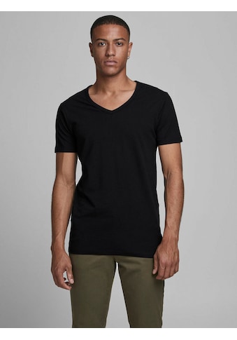 Jack & Jones T-Shirt »SLIM- FIT BASIC TEE V-NECK«, mit V-Ausschnitt kaufen