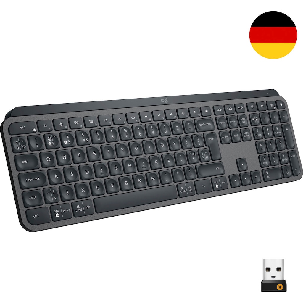 Logitech Tastatur »MX Keys Advanced«, (Antirutsch-Füße-Ziffernblock)