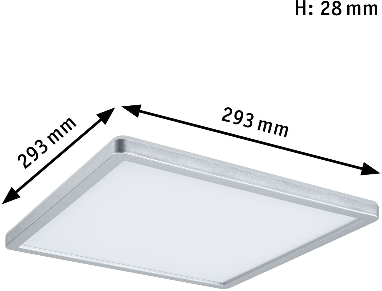 Paulmann LED Panel »Atria Shine IP44 eckig 293x293mm 16W 1600lm 3000K«, 1 flammig, Backlight