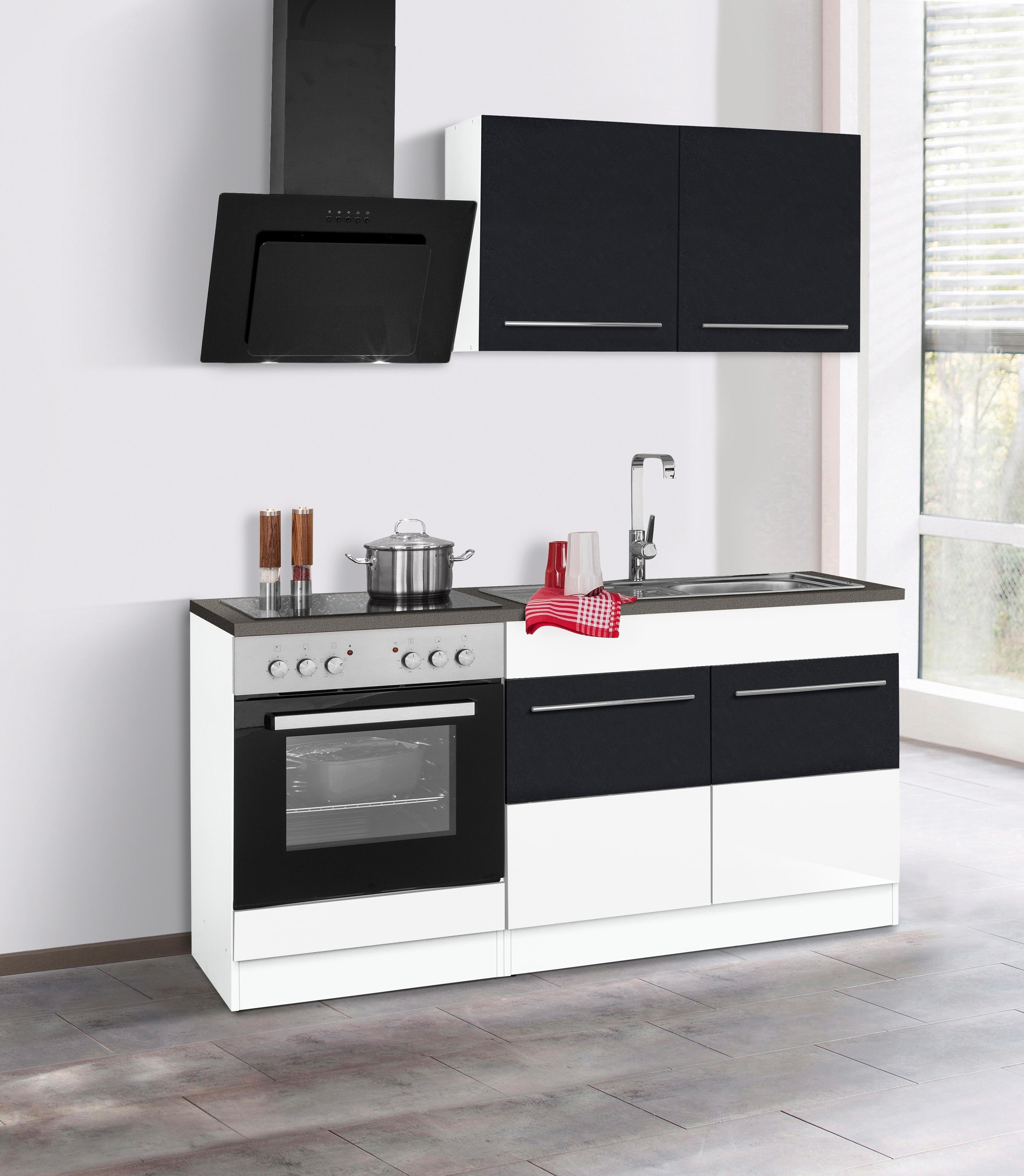 KOCHSTATION Pantryküche »KS-Trient« Breite 160 cm, mit E-Geräten