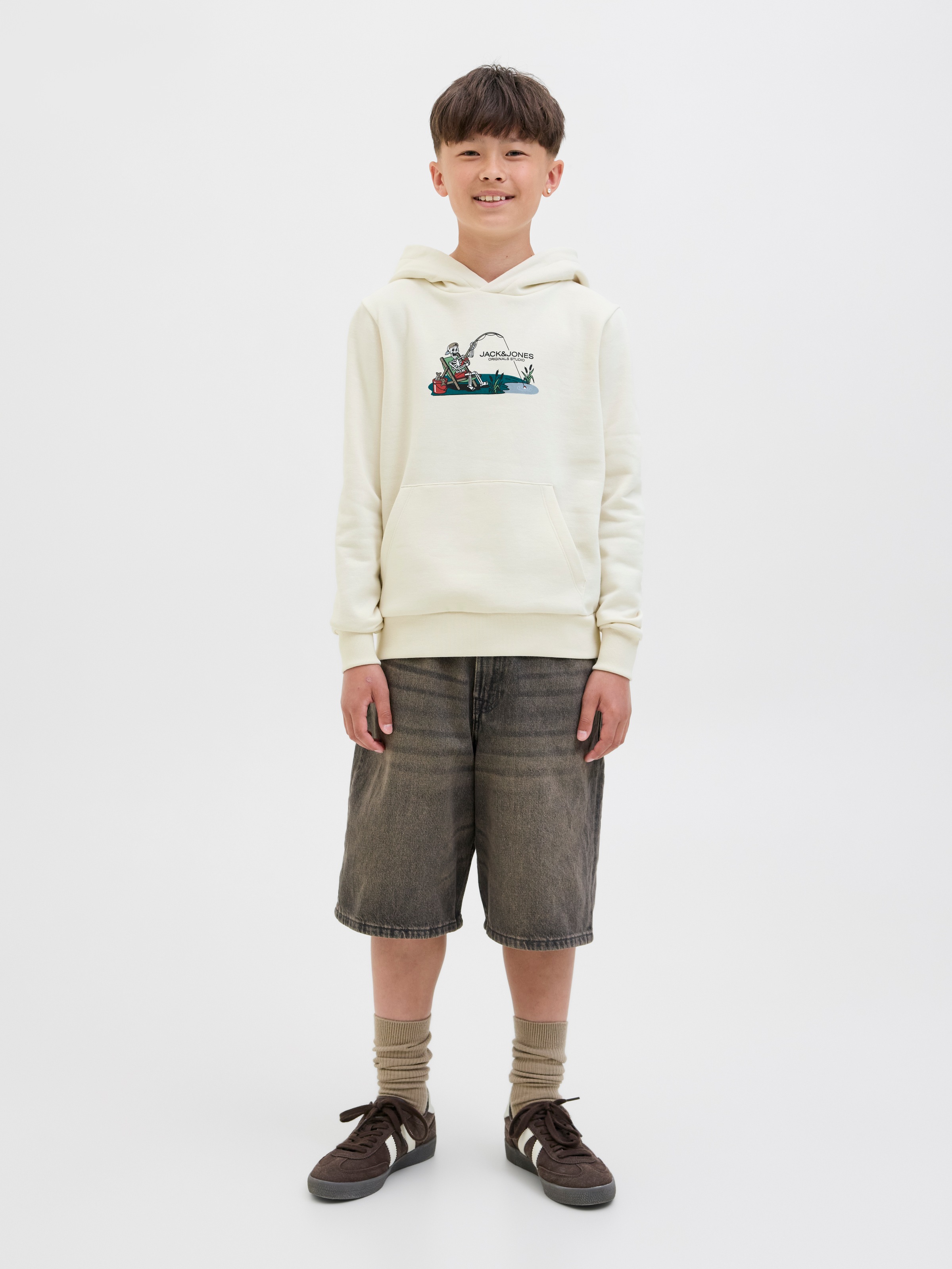 Jack & Jones Junior Kapuzensweatshirt »JORSKULL NATURE SWEAT HOOD SN JNR«
