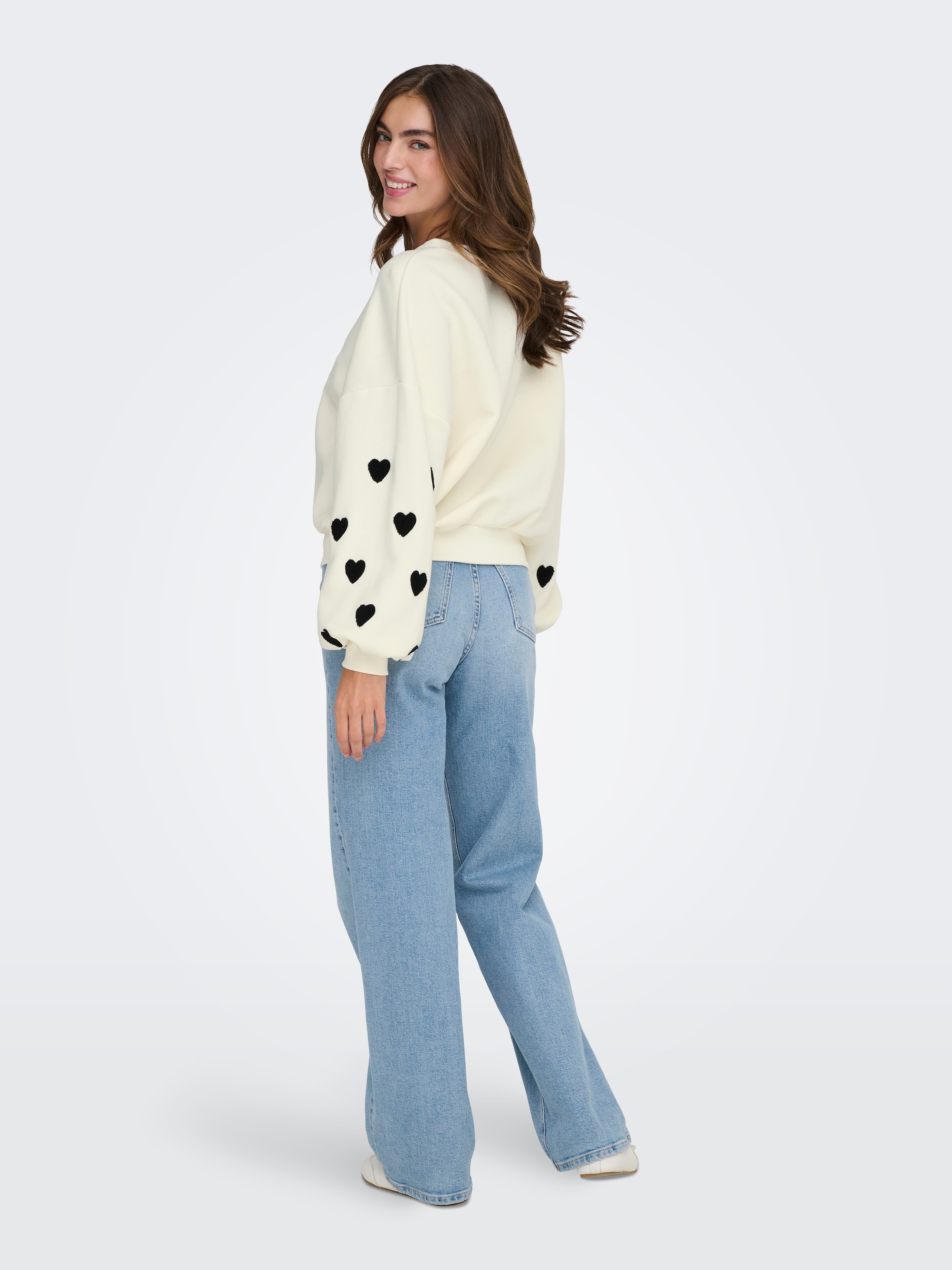ONLY Sweatshirt »ONLMACY L/S O-NECK BOX CC SWT«, Baumwollmischung, regular fit
