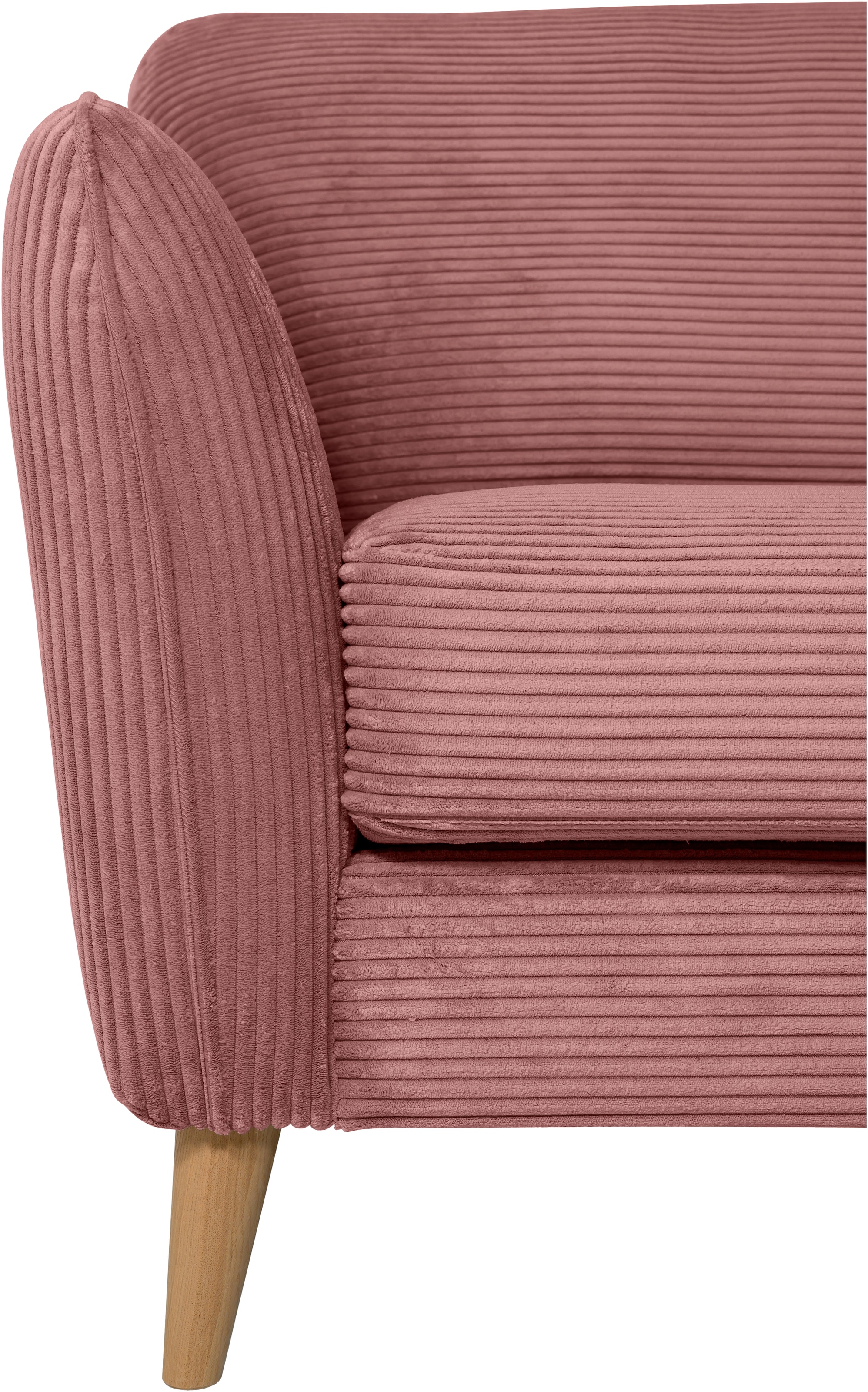 Home affaire Ecksofa »MARSEILLE 278/202 cm, L-Form, Ottom. rechts/links«, Massivholzbeine aus Eiche, in verschieden Bezügen und Farbvarianten