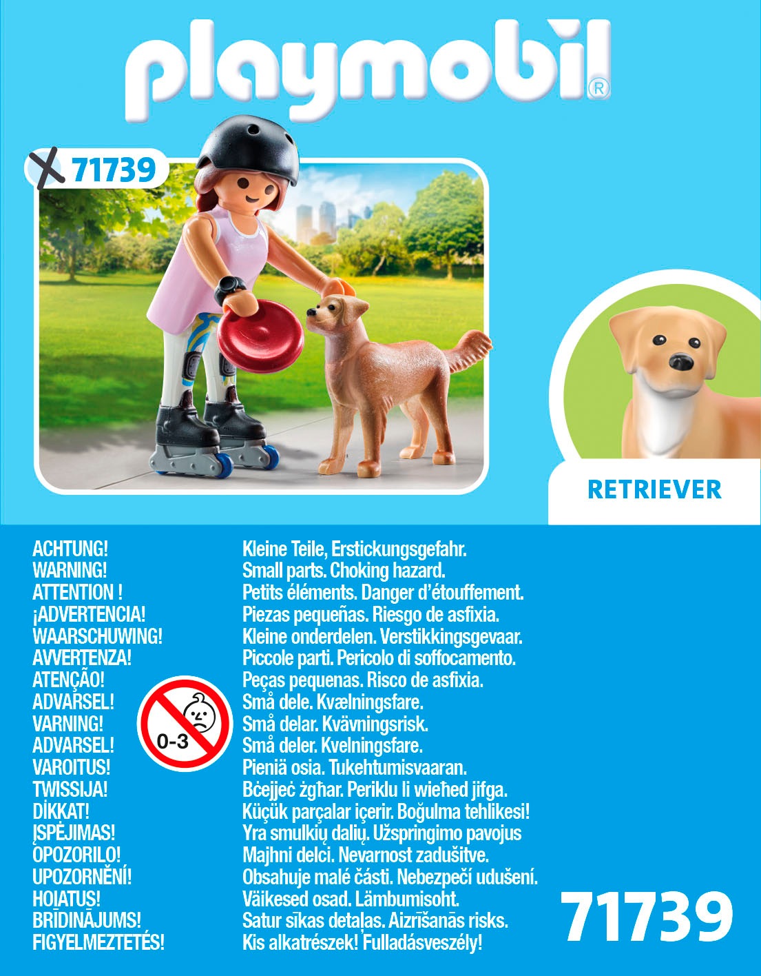 Playmobil® Konstruktions-Spielset »Inlinerin mit Retriever (71739), Playmobil My Life«