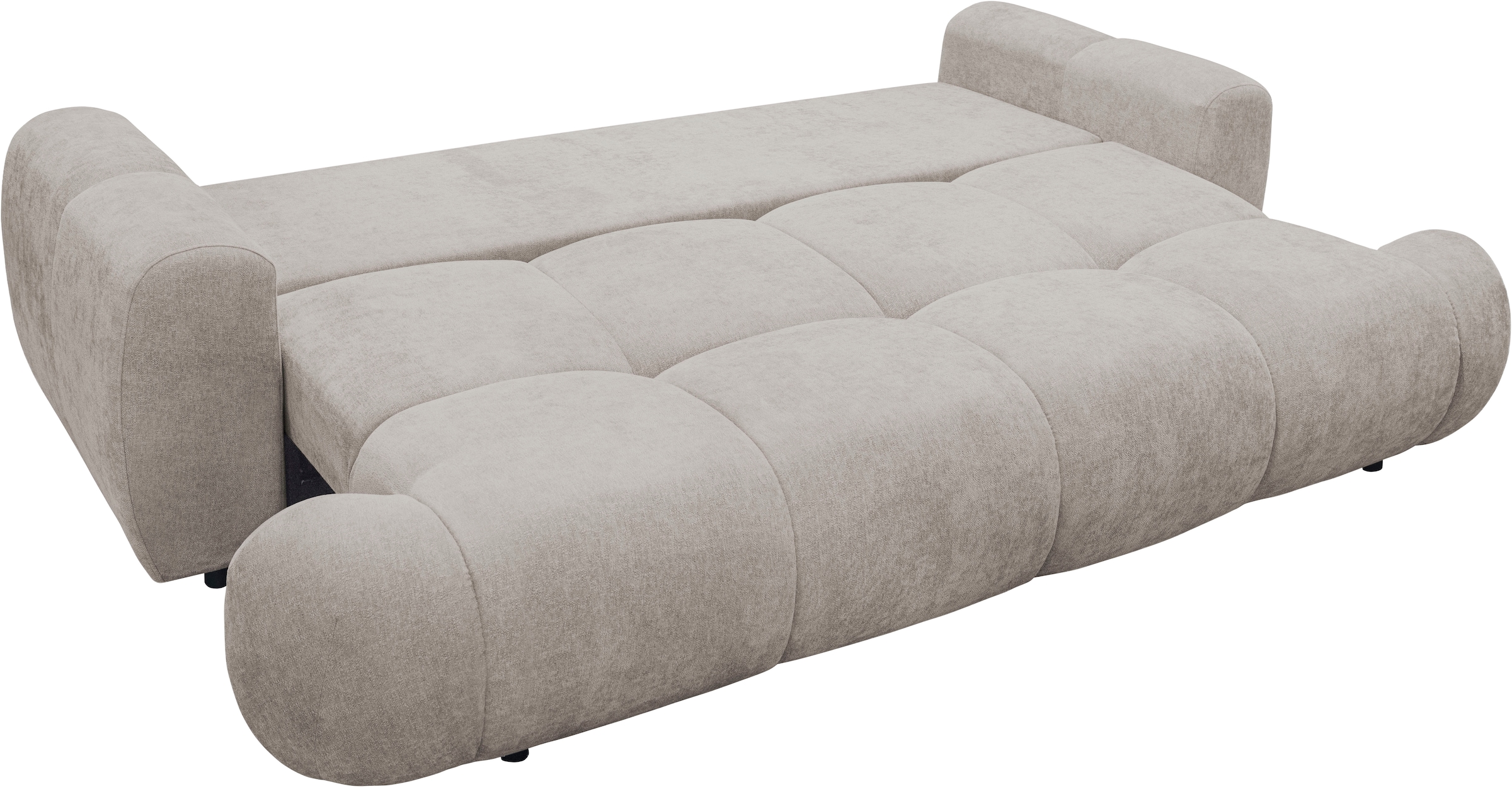 exxpo - sofa fashion 3-Sitzer »Alessano, 254 cm breit, modern & gemütlich« Verlässliche Qualität, inkl.Bettfunktion, Bettkasten, 2x Plaidskissen