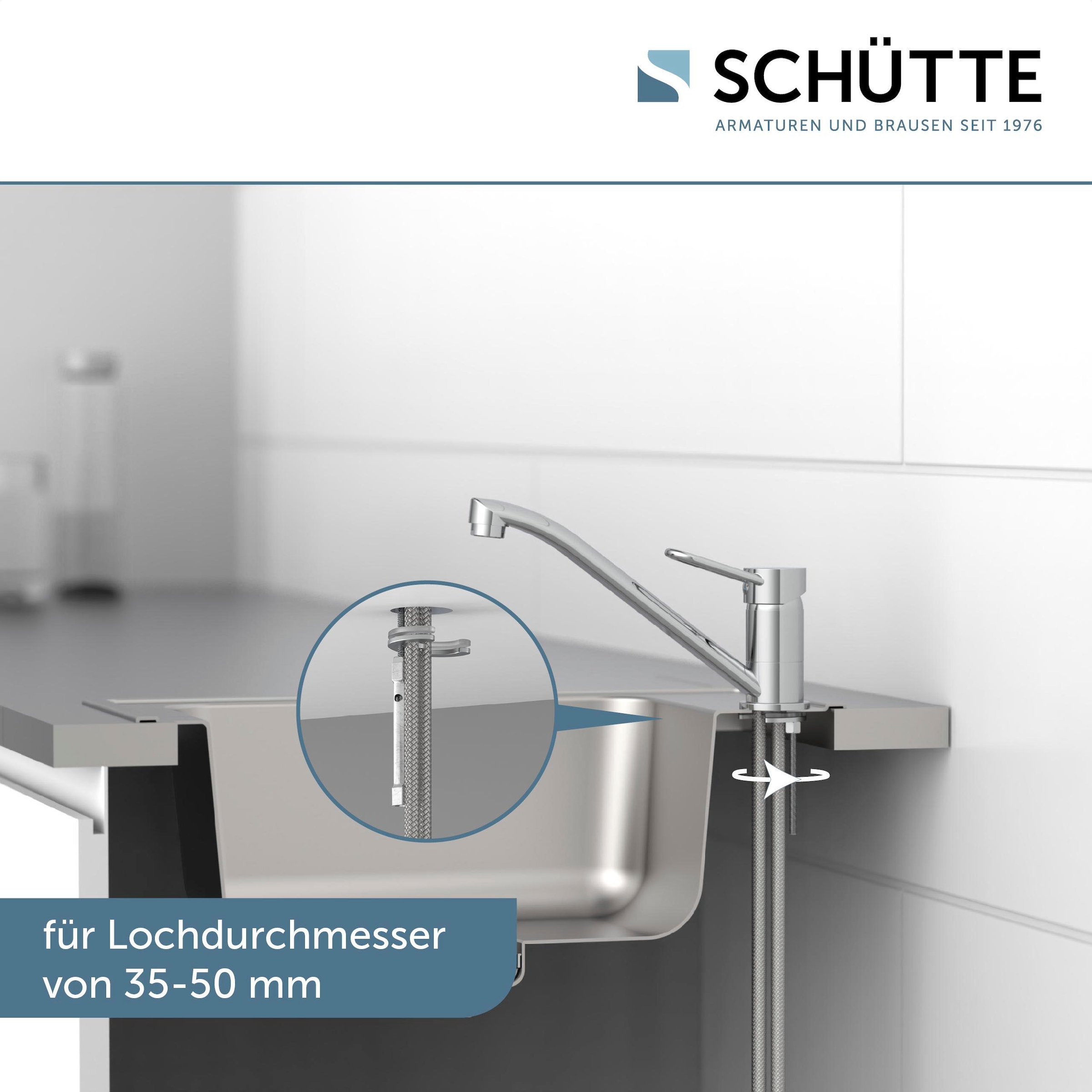 Schütte Spültischarmatur »Birte« 360° schwenkbarer Wasserhahn Küche, Mischbatterie, Chrom, Hochdruck