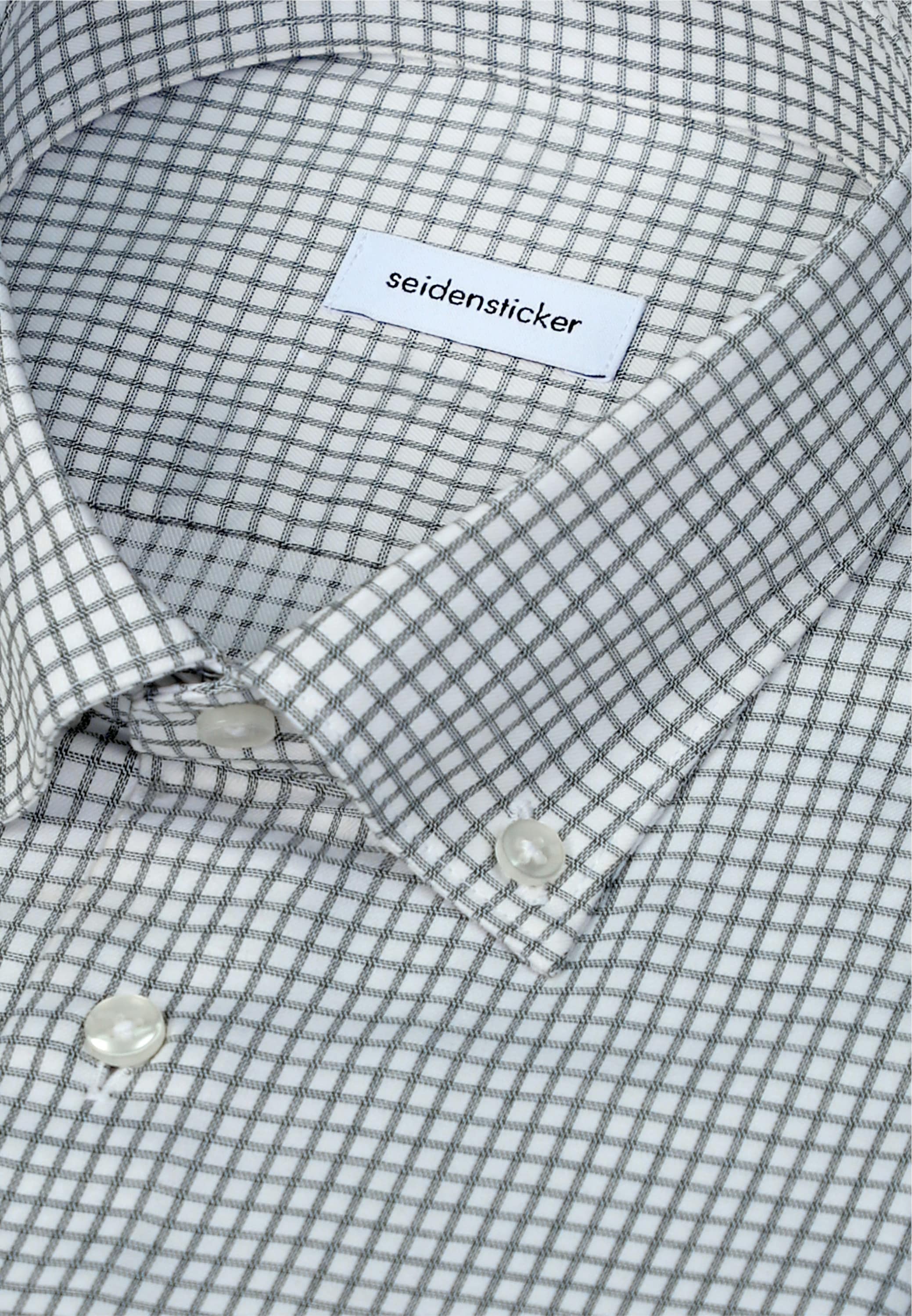 seidensticker Businesshemd »Schwarze Rose« Shaped 1/1 Button-Down-Kragen Karo