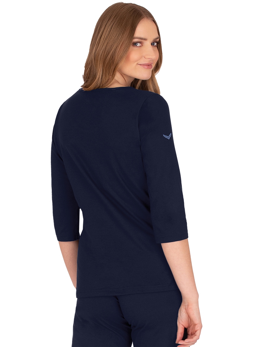 Trigema Rundhals-Shirt »TRIGEMA 3/4 Arm Shirt aus Biobaumwolle«, (1 tlg.)