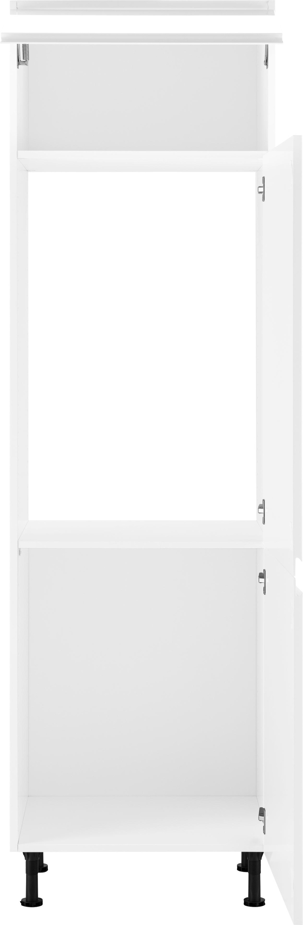 OPTIFIT Kühlumbauschrank auf kaufen und 60 höhenverstellbare cm »Avio«, Rechnung Füße, Breite Hochglanz-Fronten