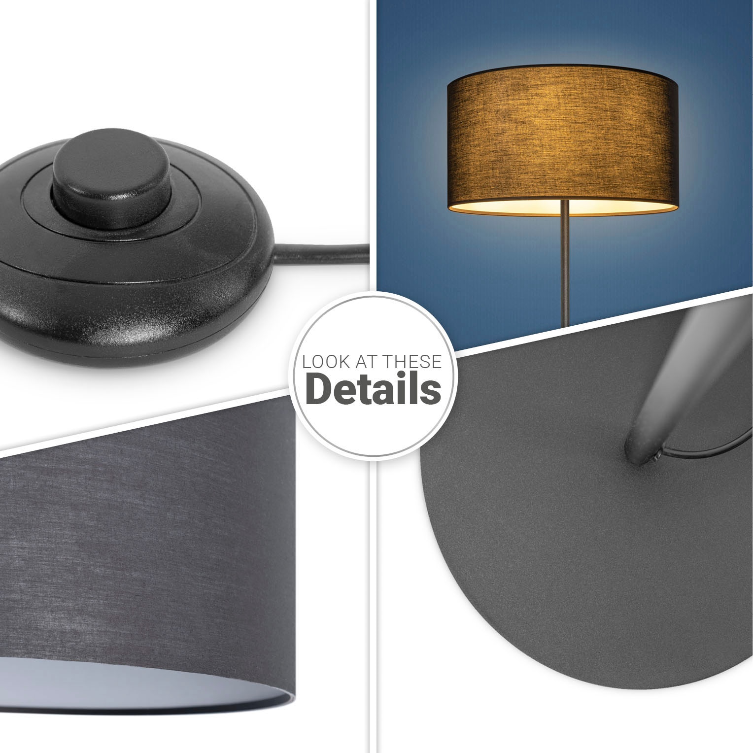 Paco Home Stehlampe »Uni Color«, 1 flammig, Leuchtmittel E27 | ohne Leuchtmittel, LED Modern Wohnzimmer Schlafzimmer, Einbeinig, Deko Stehleuchte E27