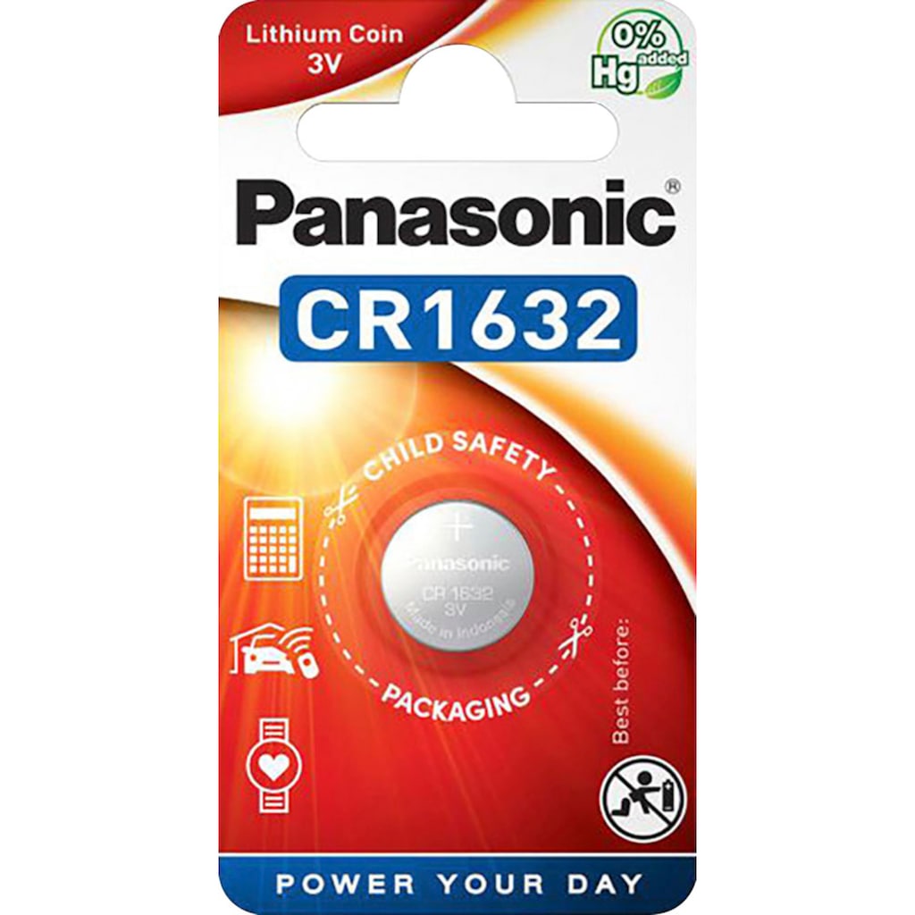 Panasonic Batterie »1 Stck Coin Lithium - CR1632«, CR1632, 3 V, (1 St.)