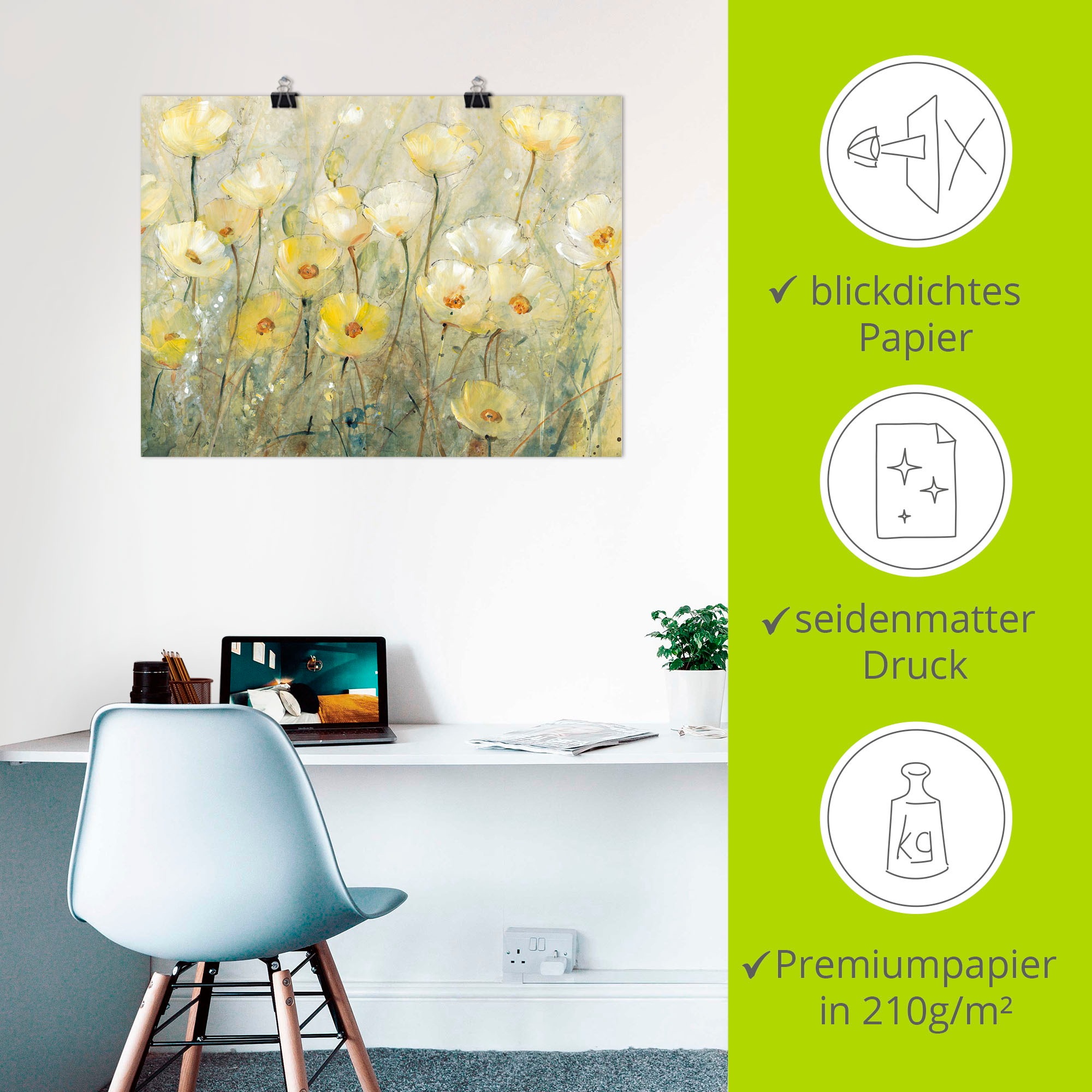 Artland Wandbild »Sommer in voller Blüte II« Blumenwiese 1 Stk. tlg. als Alubild, Outdoorbild, Leinwandbild, Poster in verschied. Größen