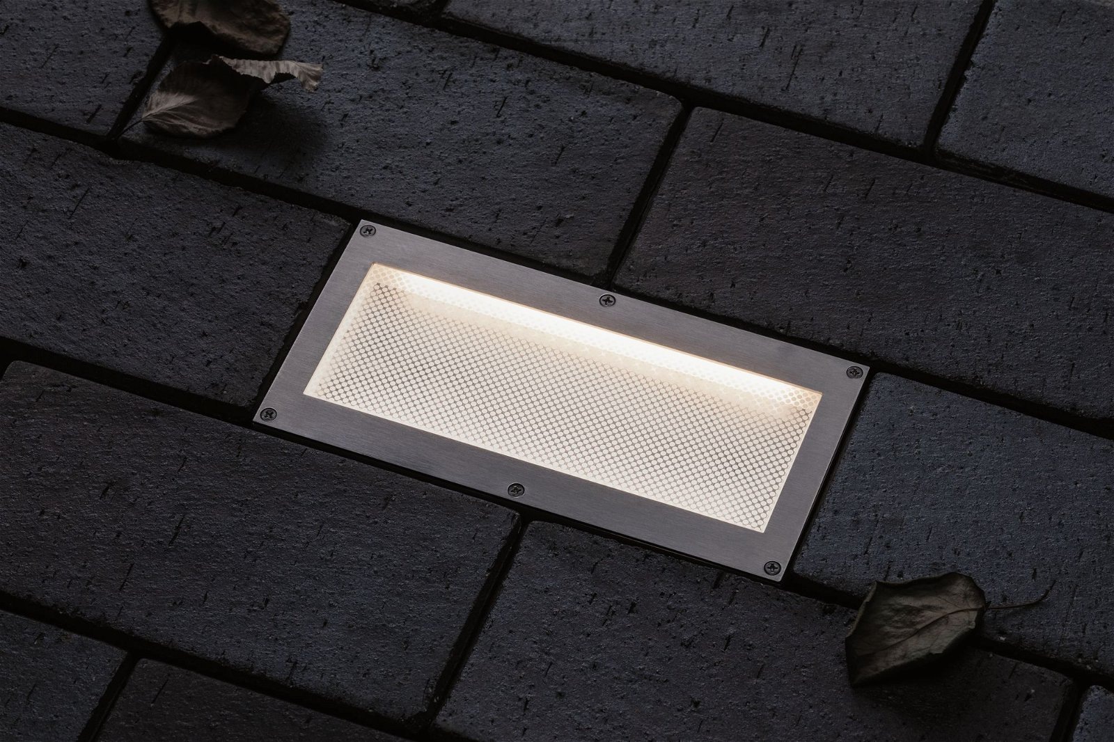 Paulmann LED Einbauleuchte »Brick IP67 200x100mm 3000K 1,6W 50lm 230V Alu, Grau Metall, Edelstahl«, 1 flammig, Bodeneinbauleuchte, Bewegungsmelder