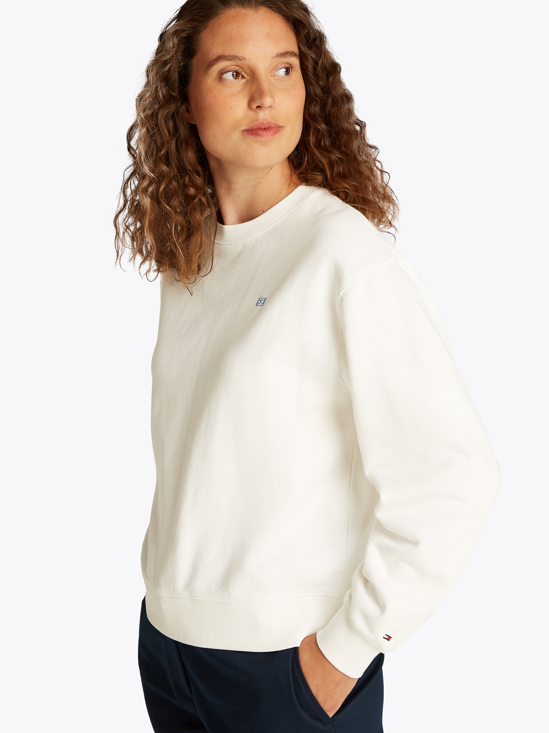 Tommy Hilfiger Sweatshirt »REG CONTRAST FLAG SWEATSHIRT«, mit Logo-Flag