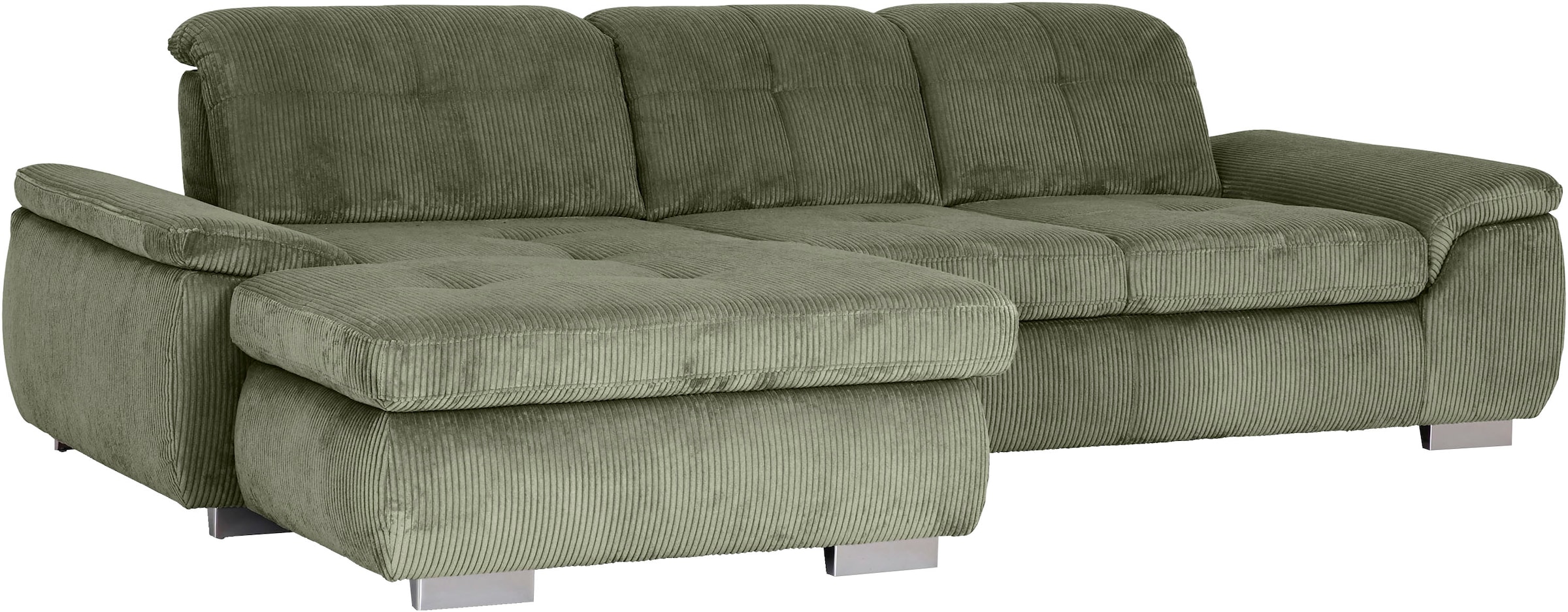 Die PlanBar Ecksofa »MP-IN16037 L-Form, Breite 289 cm, mit Kaltschaum-Polsterung« mit Sitztiefenverstellung & Zierkissen