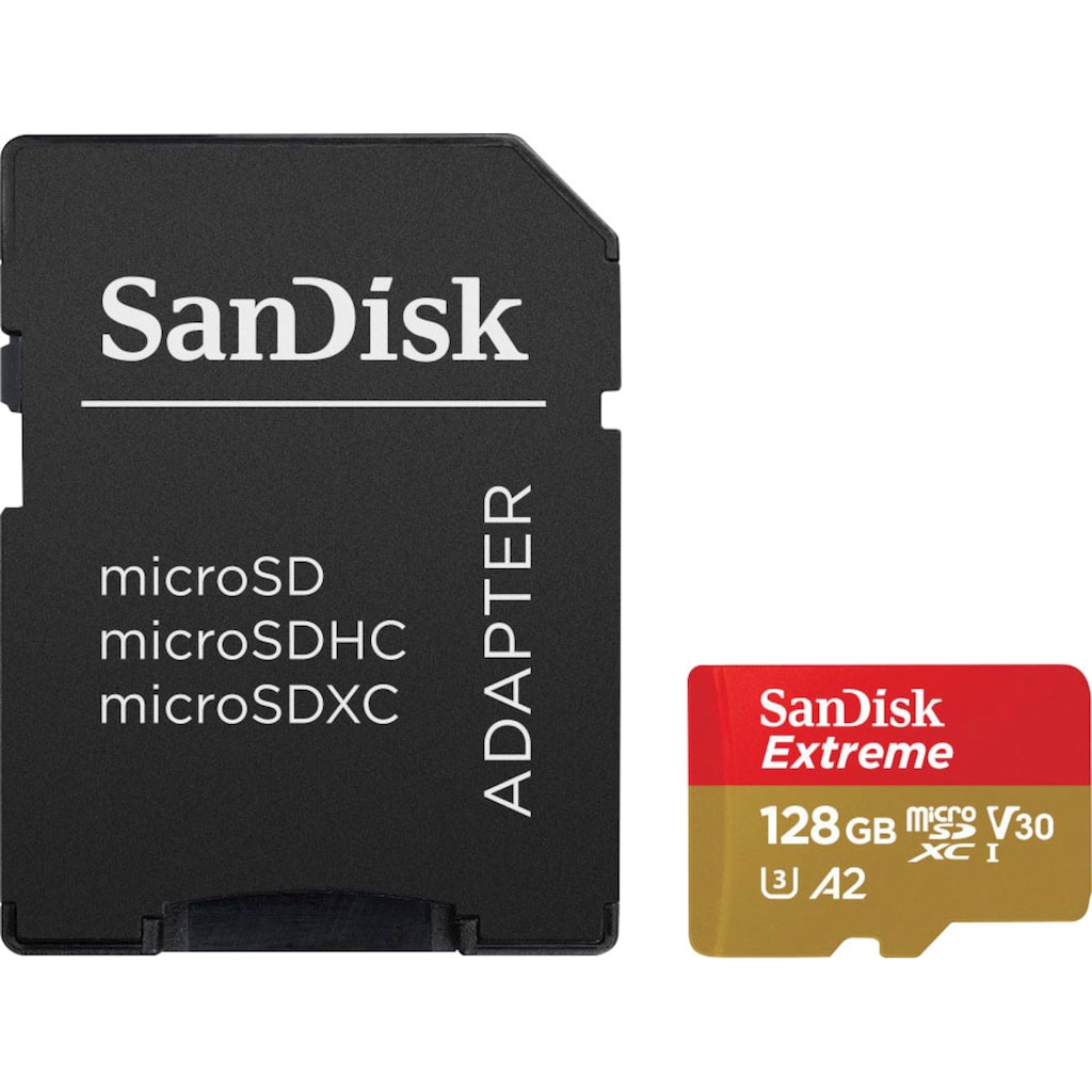Sandisk Speicherkarte »Extreme 128GB«, (UHS Class 3 190 MB/s Lesegeschwindigkeit)
