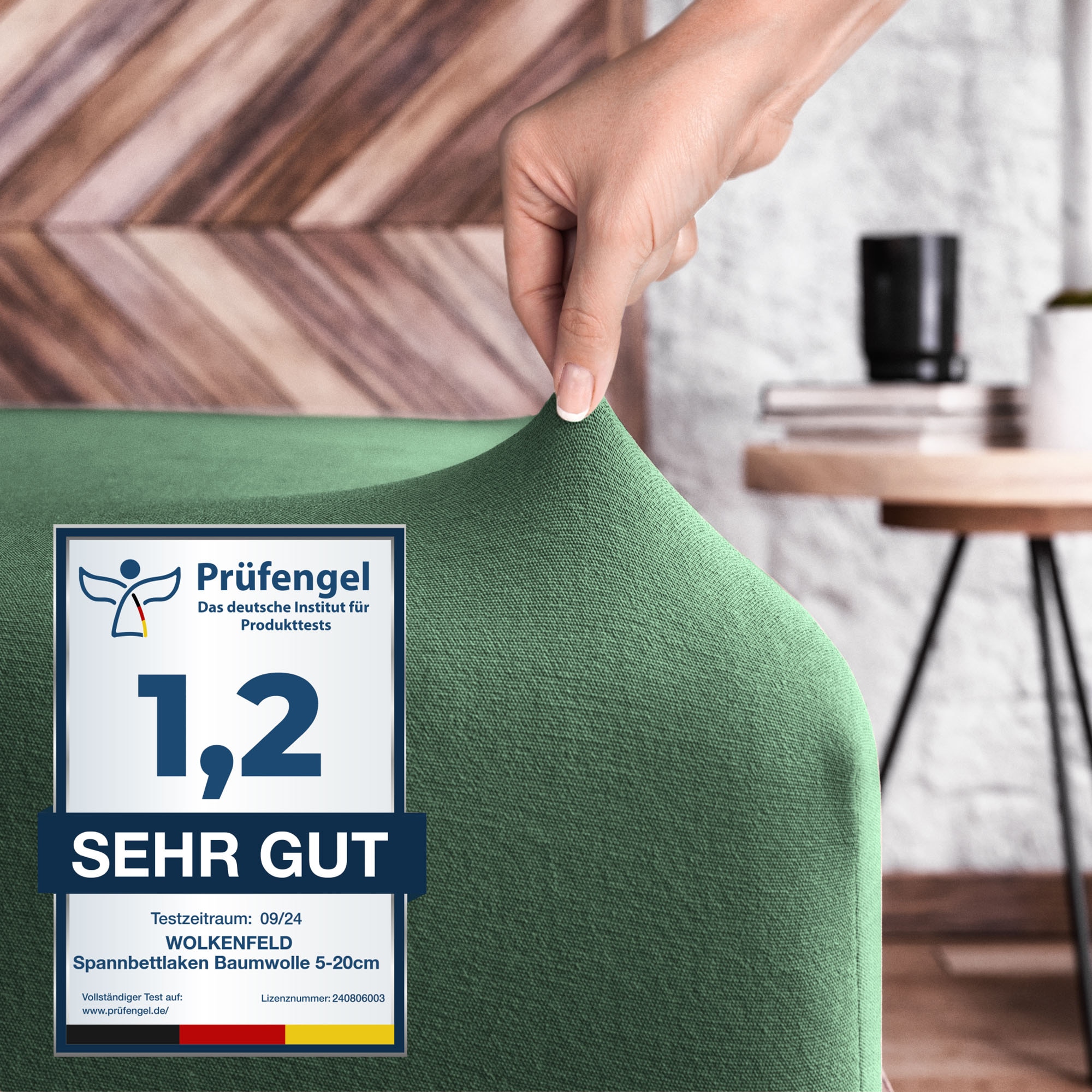 Wolkenfeld Spannbettlaken »100% Baumwolle - Superweiches Bettlaken für Matratzen von 5 bis 20cm« Rutschfest & Blickdicht - 90x200, 140x200, 160x200, 180x200 200x200