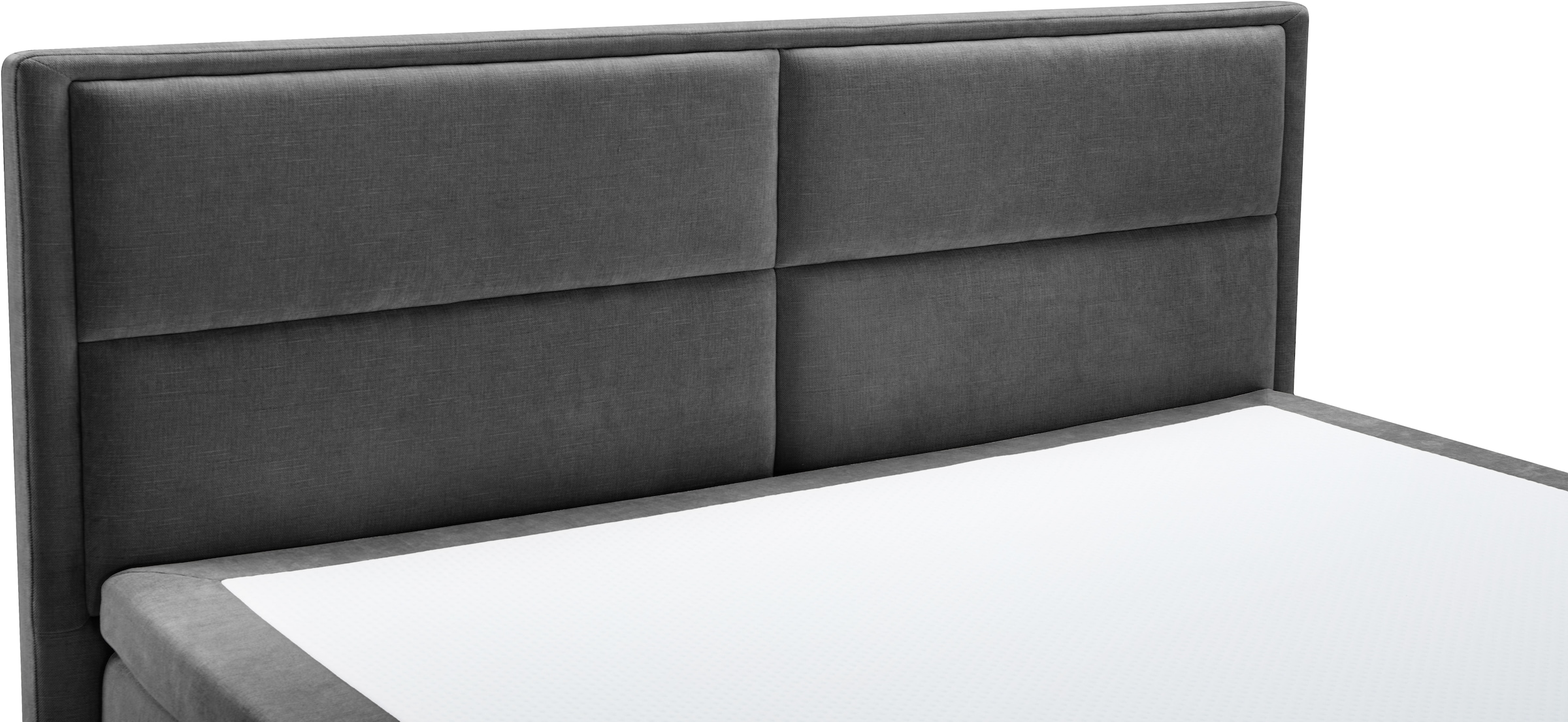 OTTO home Boxspringbett »VIVIANNE in den Breiten 140 & 180cm erhältlich, inkl. 7cm Luxus-Topper« erhältlich in den Farben anthrazit und beige