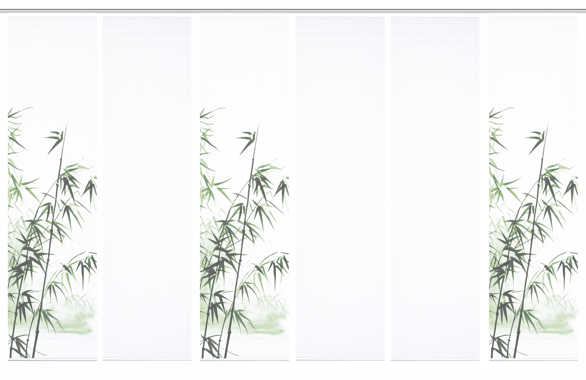 HOME in green Schiebegardine »RUFUS« Paneelwagen 6 Stk. tlg. Bambusoptik, SET, recycelt, Digitaldruck