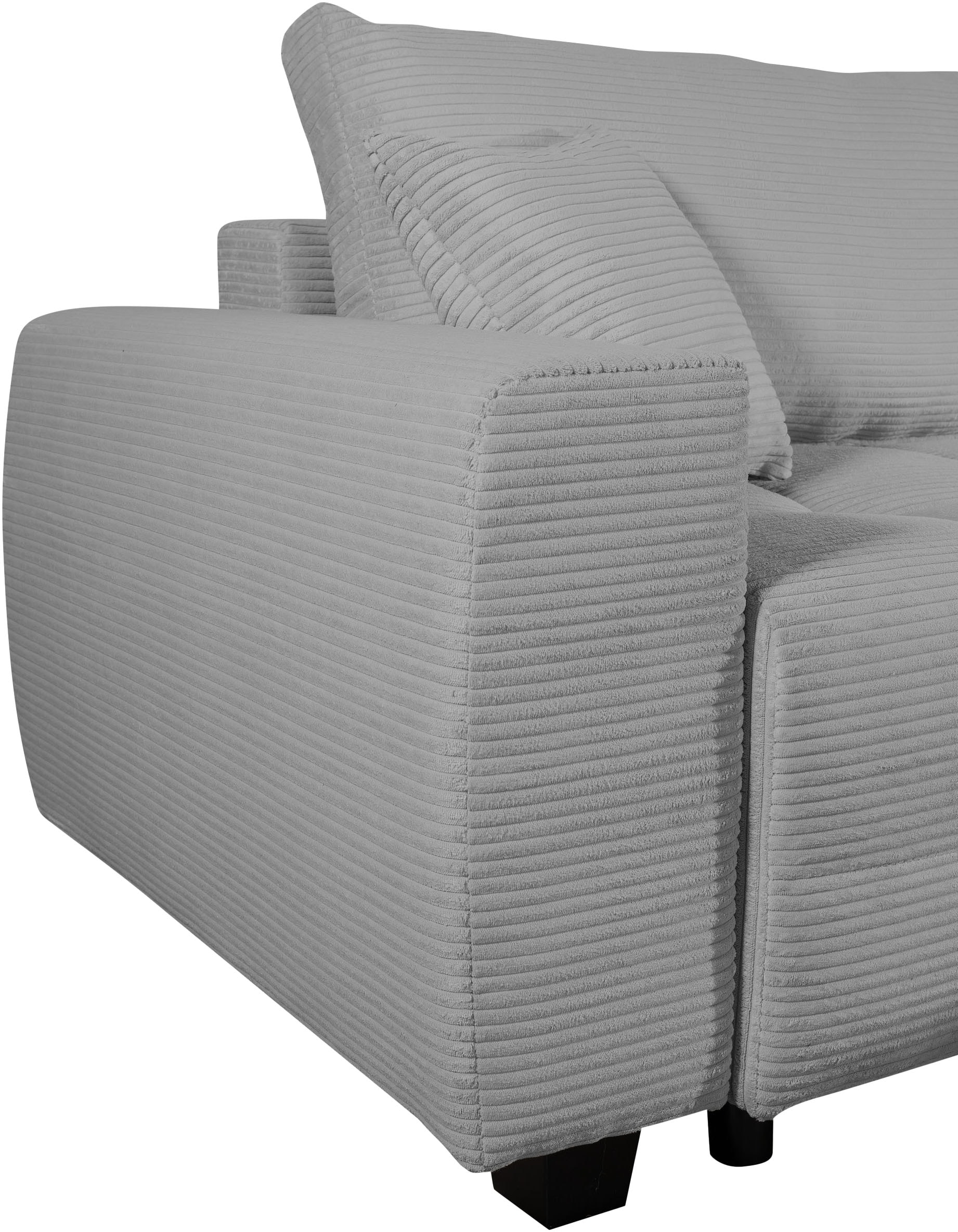 OTTO home Ecksofa »Bella Couch L-Form, B: 234 cm - OTTO. Verlässliche Qualität.« optional Schlaffunktion & Bettkasten, mit Zierkissen