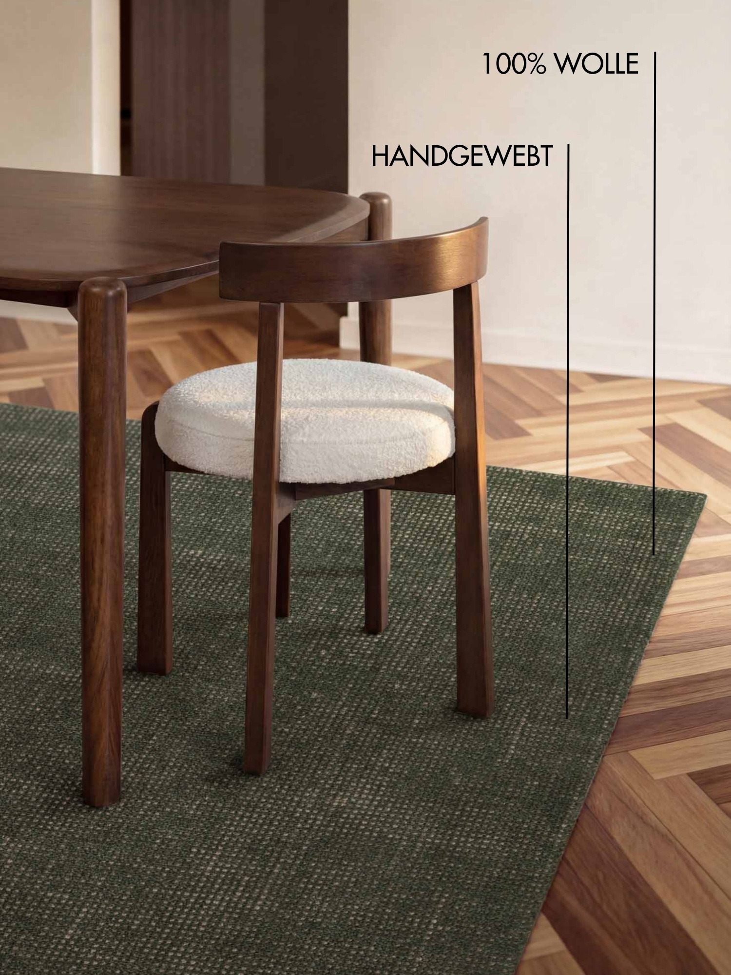 Ted Baker Wollteppich »Croom , auch in rund« rechteckig 10 mm Höhe Wolle, Natur, Handgewebt, Wohnzimmer, Schlafzimmer, Modern, Skandi