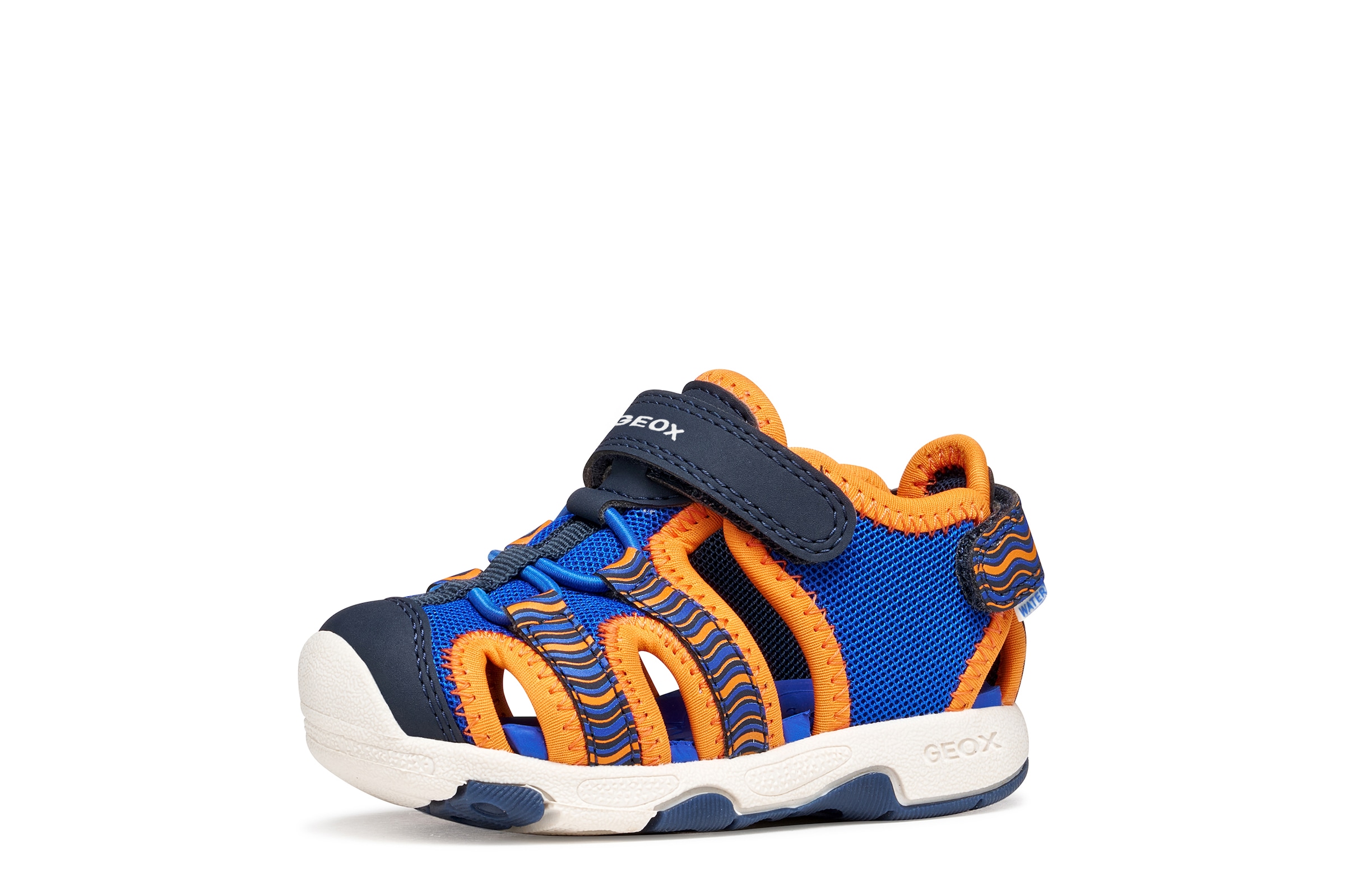 Geox Lauflernschuh »B SANDAL MULTY BOY«  Babyschuh, Klettschuh mit Größenschablone zum Download