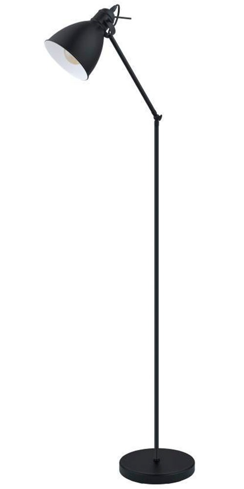 EGLO Stehlampe »PRIDDY Stehleuchte, Standleuchte, Stahl, schwarz, E27, Industrial« E27 Wohnzimmerlampe, Esszimmer, 1 flammig, Retro, Vintage, 137x23cm
