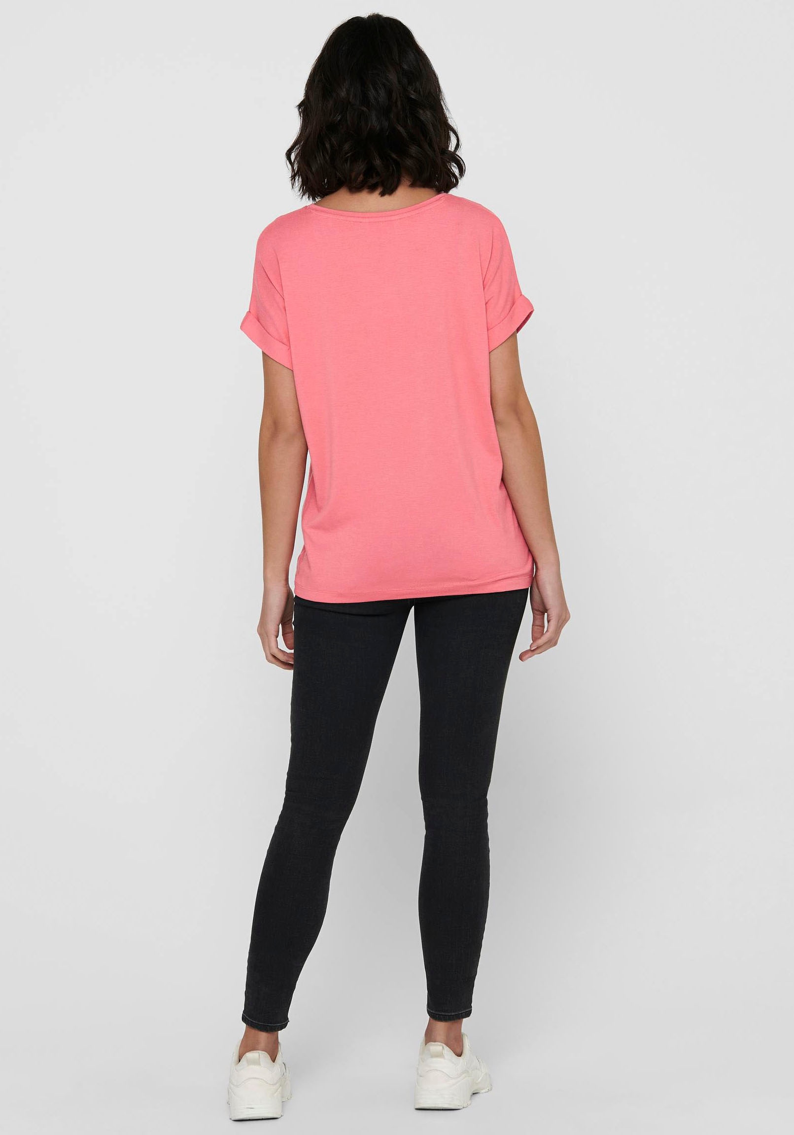 ONLY T-Shirt »ONLMOSTER S/S O-NECK TOP NOOS JRS«, mit Aufschlag am Arm