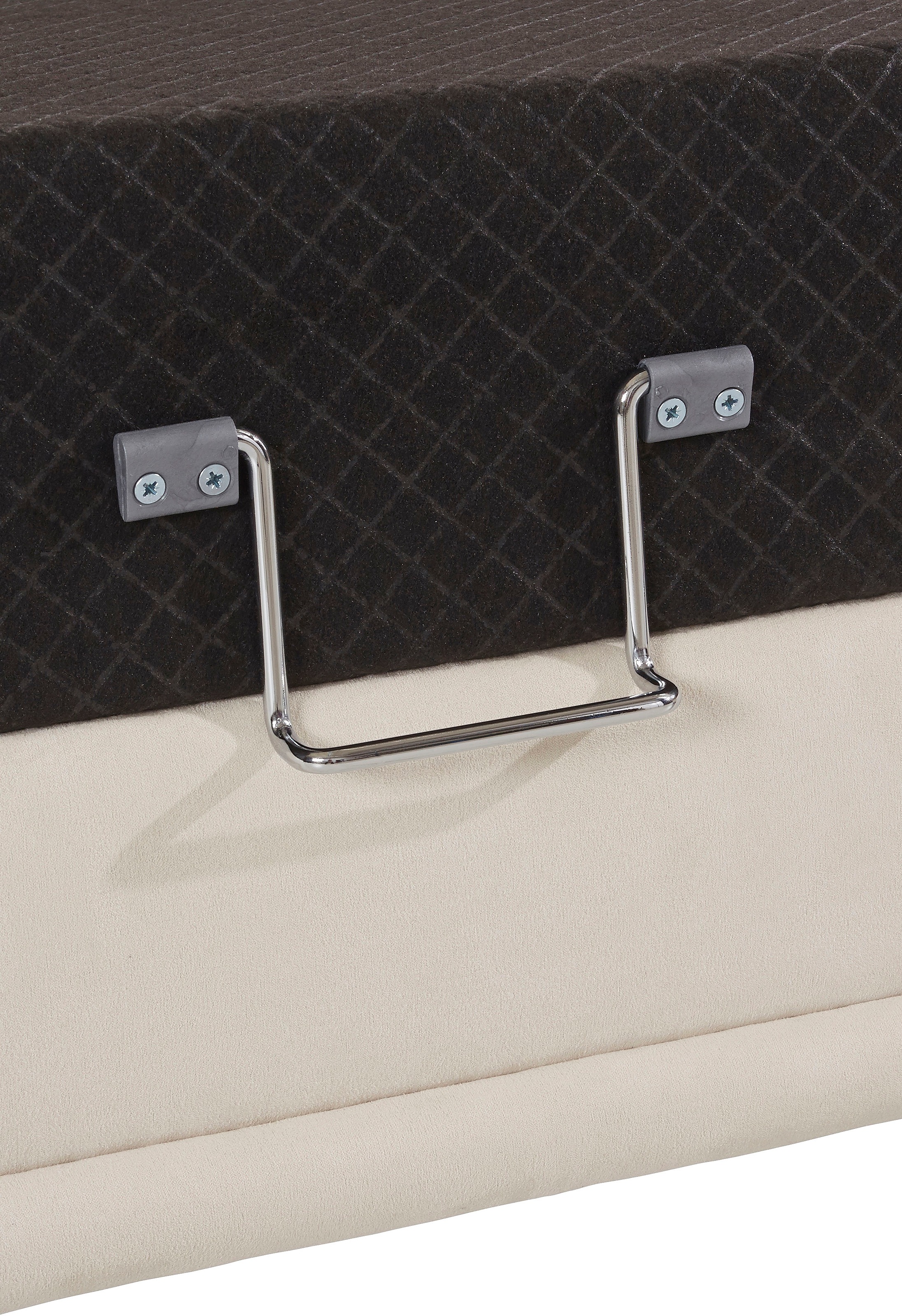 TRENDMANUFAKTUR Ecksofa »Rondo 3, zeitlos und bequem, Materialmix, breite Armlehnen, L-Form«, wahlweise mit Federkern für mehr Komfort, wahlweise mit Bettfunktion