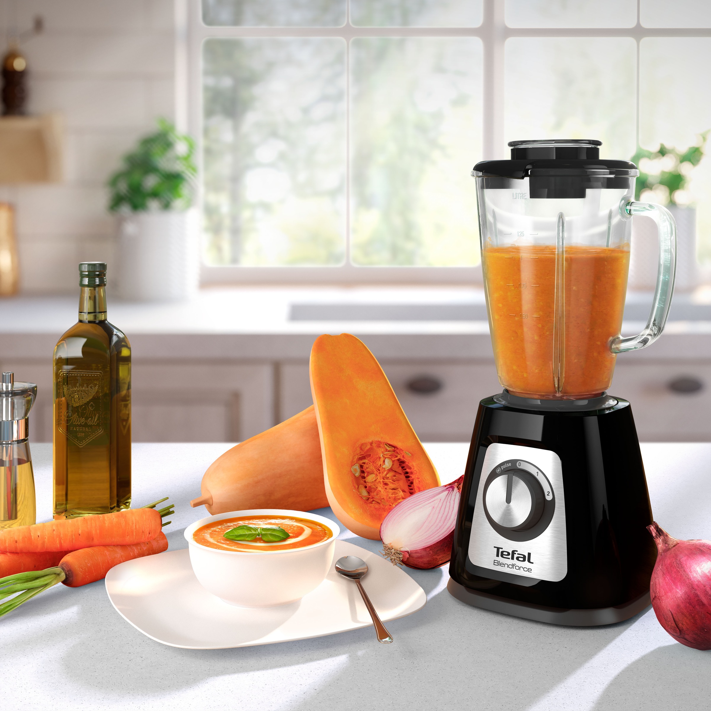 Tefal Standmixer »BL4358 Blendforce«, 800 W, 1,75 L Fassungsvermögen, Smart Lock-Technologie