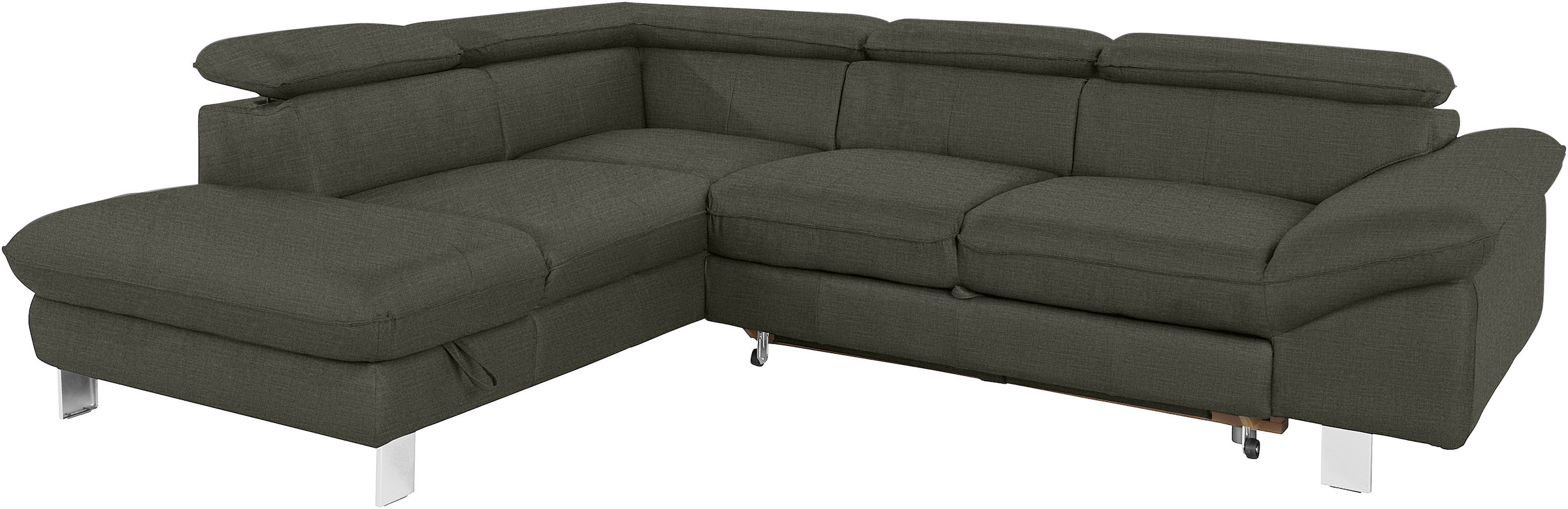 COTTA Ecksofa »Driver L-Form«, mit Kopfteilverstellung, wahlweise mit Bettfunktion & Bettkasten
