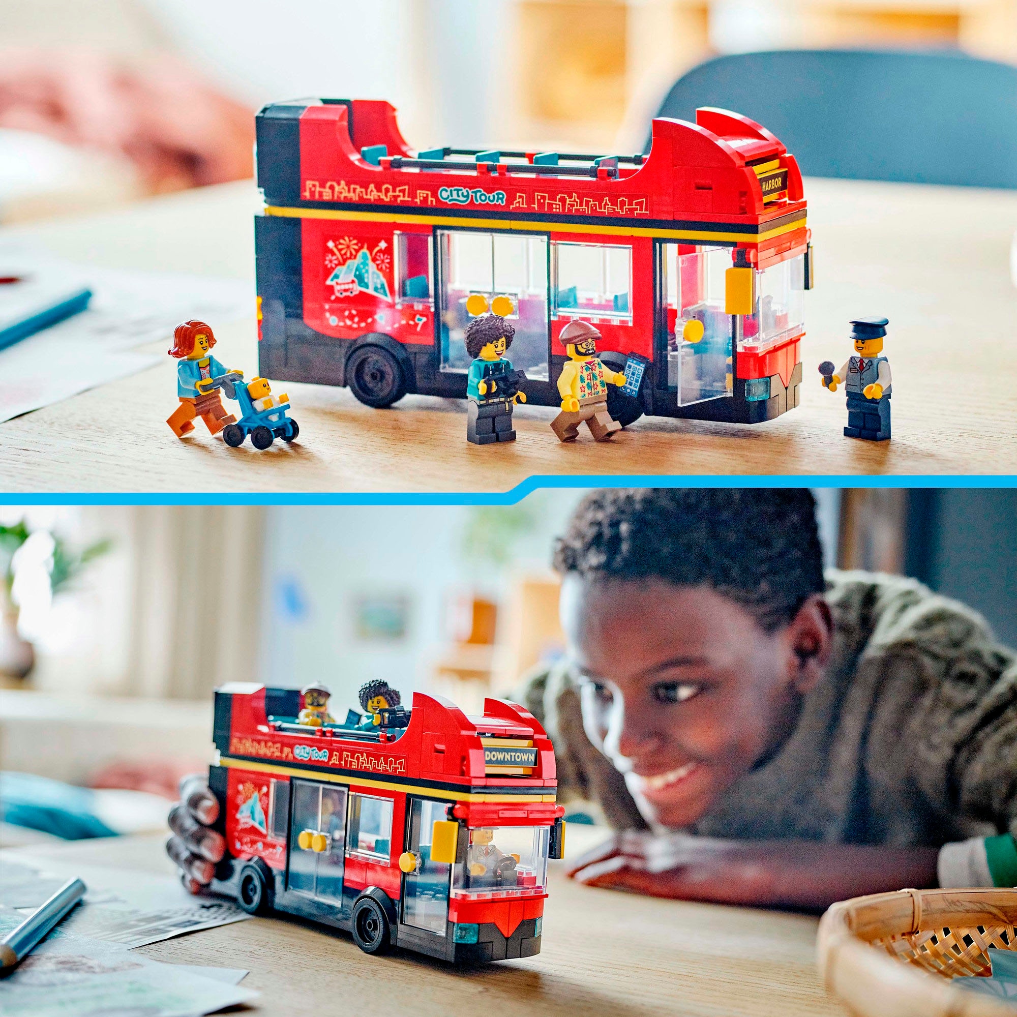 LEGO® Konstruktionsspielsteine »Doppeldeckerbus (60407), LEGO City«, (384 St.), Made in Europe