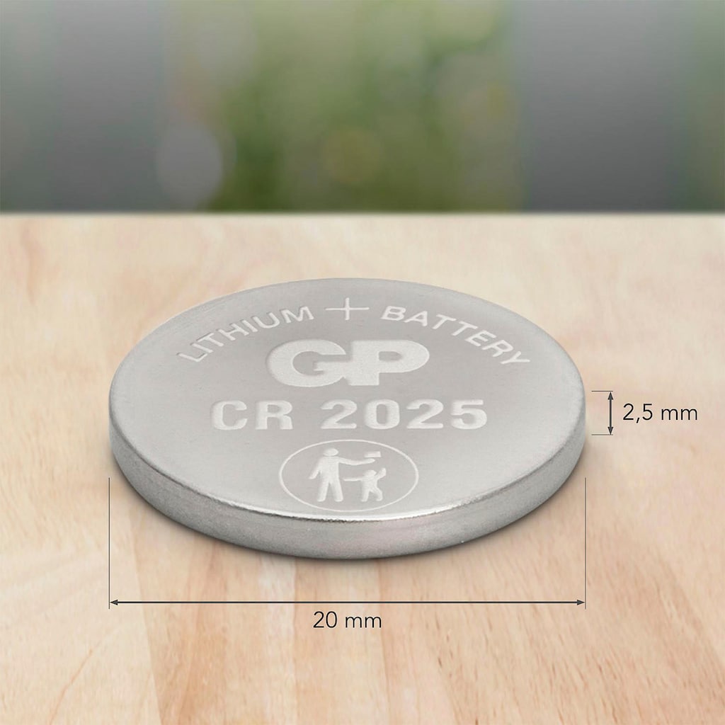 GP Batteries Knopfzelle »10er Pack CR2025 Lithium«, CR2025, 3 V, (Set, 10 St.)