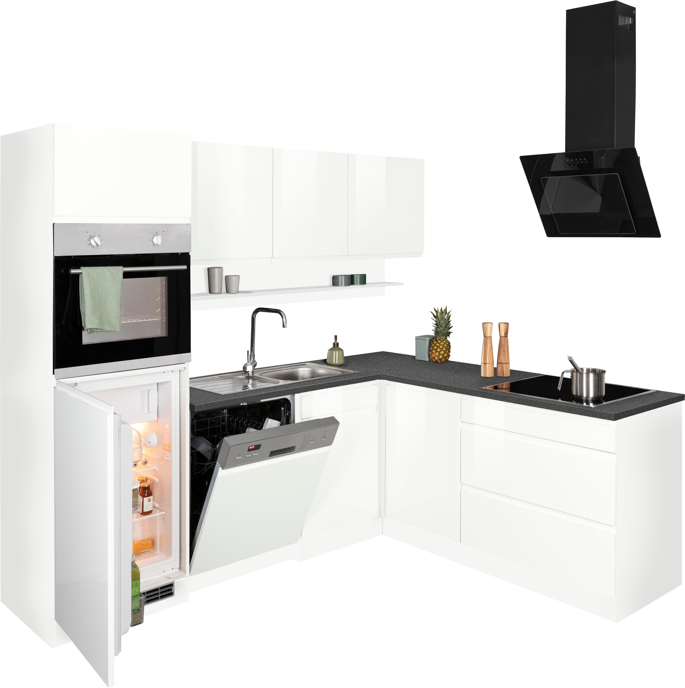 KOCHSTATION Winkelküche »KS-Virginia«, Stellbreite 230/190 cm, ohne E-Geräte