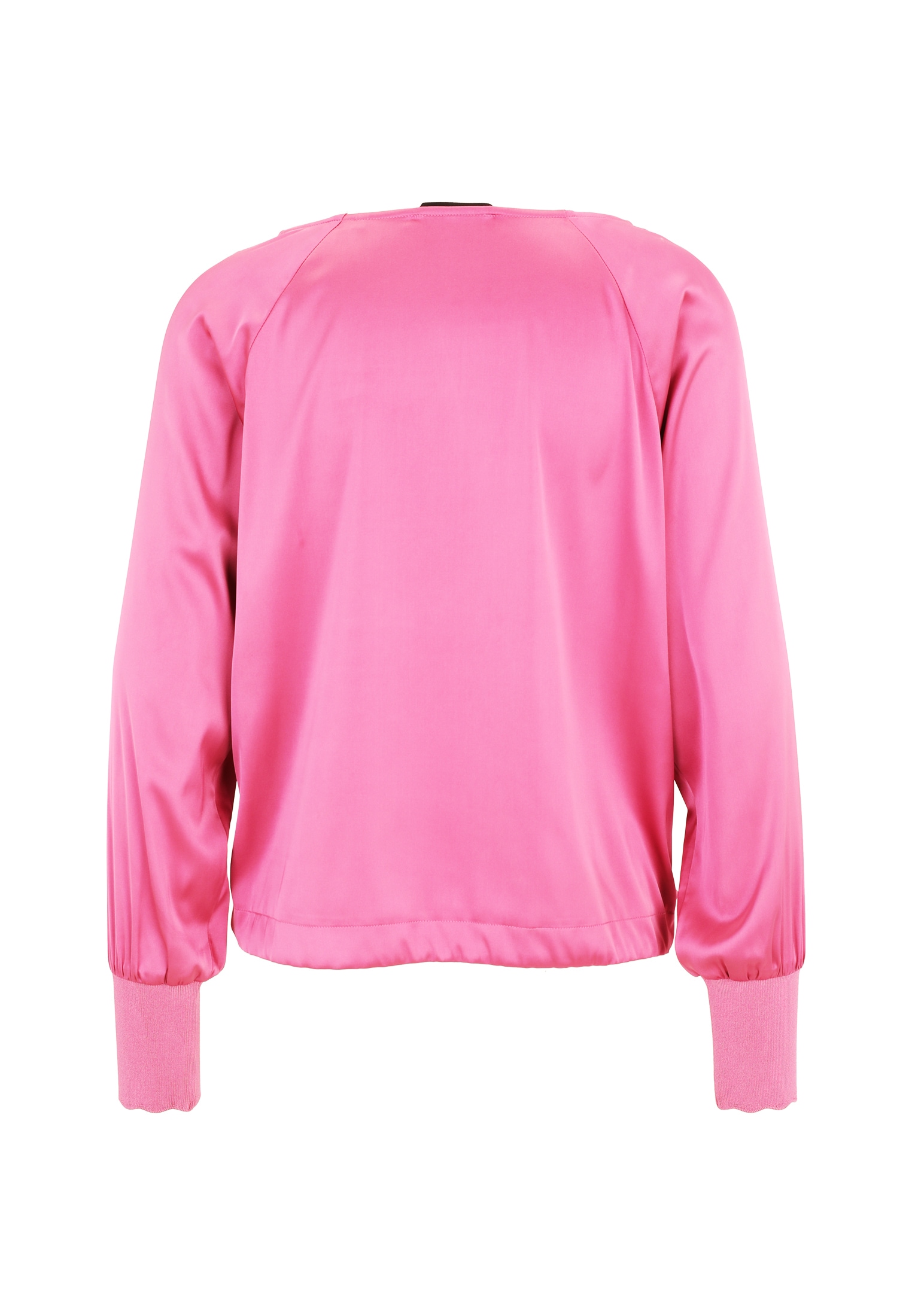 Zero Satinbluse »Satinbluse mit Strickbündchen«