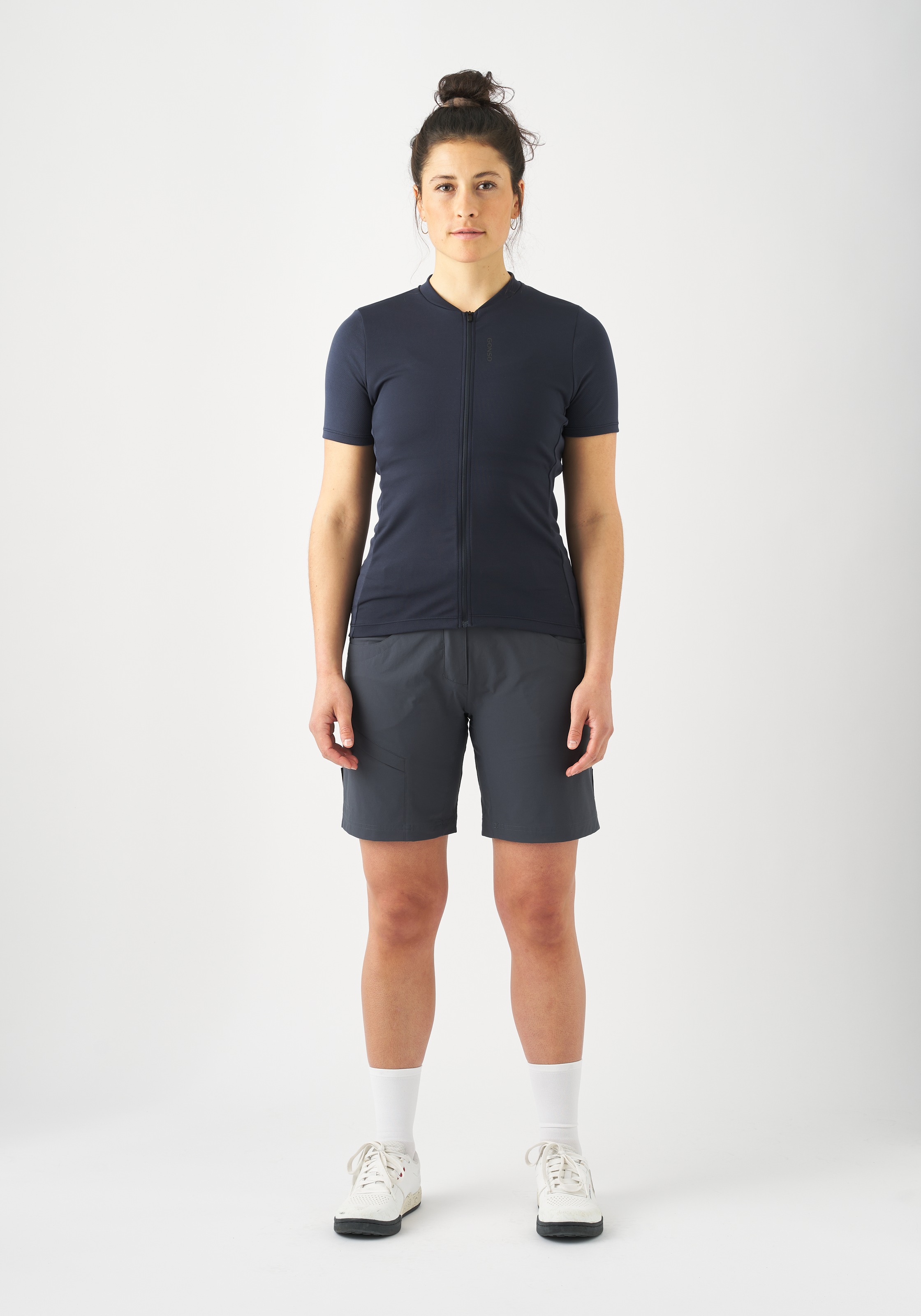 Gonso Radtrikot »SITIVO Jersey Green W« Damen Fahrradtrikot kurzarm, Half-Zip Trikot mit Rückentasche
