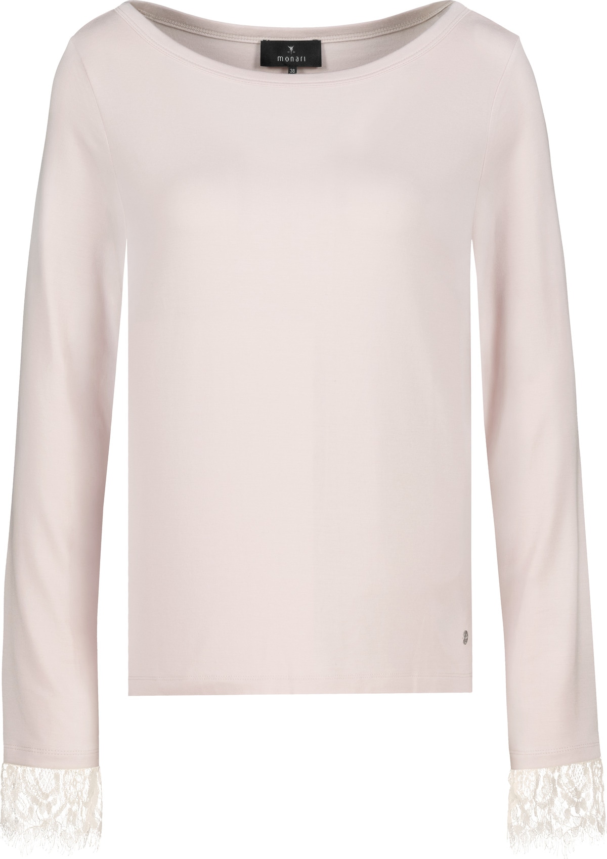 Monari Langarmshirt »Shirt Basic Spitzendetail« Regular fit mit Spitzenborte