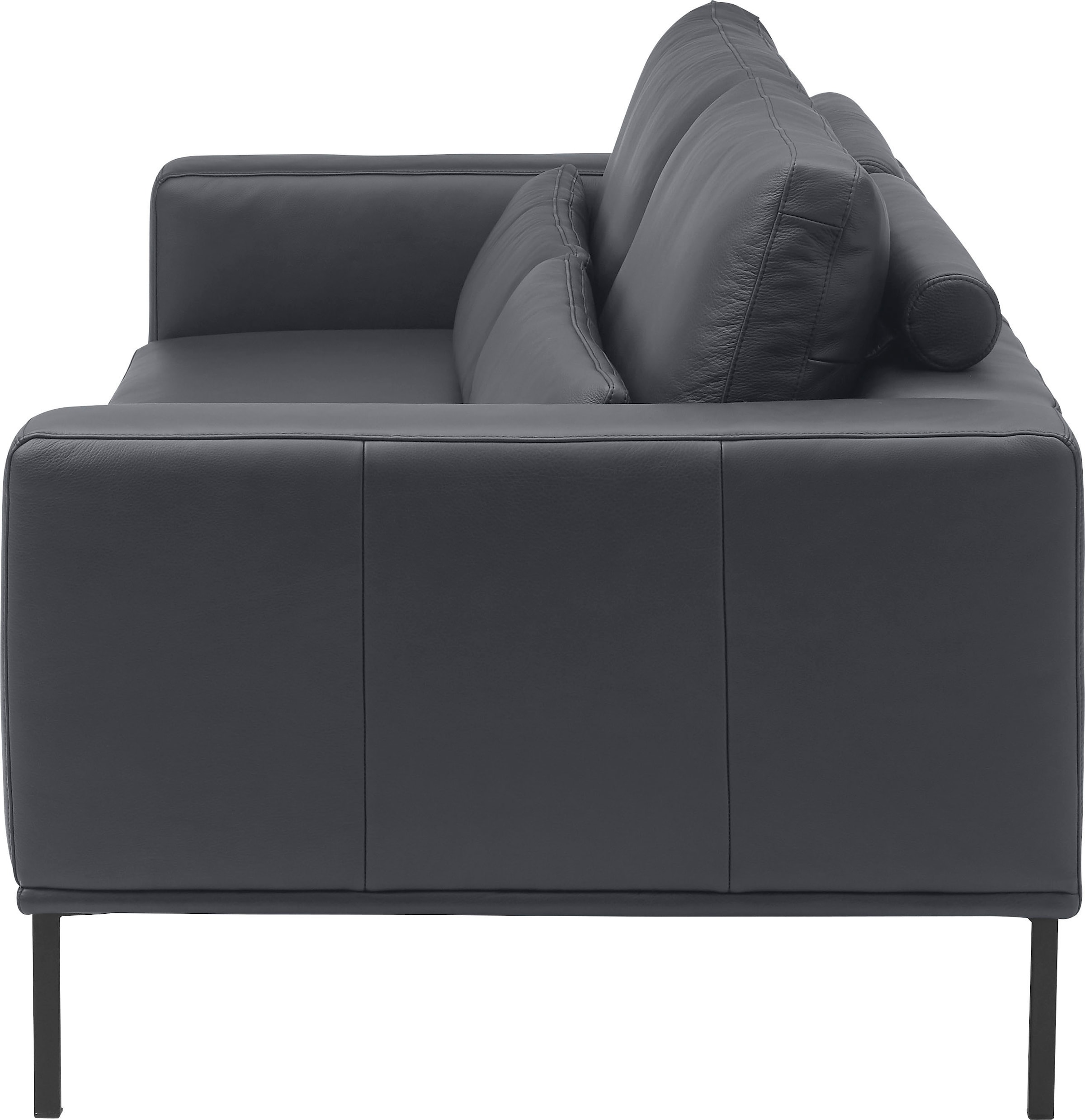 Musterring 3-Sitzer »JustB!PM100, 242 cm breit, aus hochwertigem Leder« XL-Sofa, wahlweise mit Nierenkissen und mot. Sitzauszug, Fuß schwarz