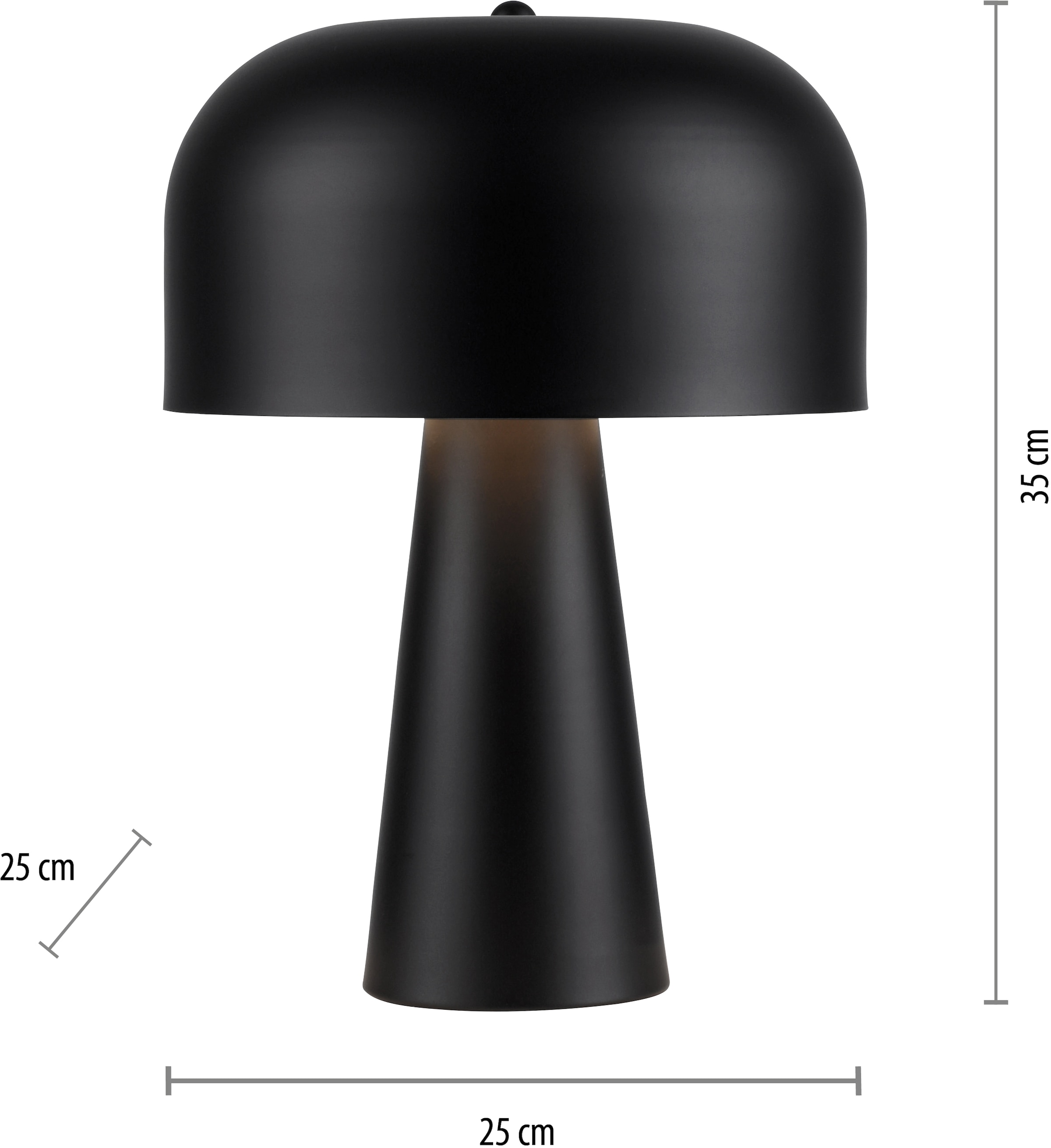 Tischleuchte Tischlampe mit Garantie Jahren Olier«, Schnurschalter, GALA »Rue XXL kaufen Pilzlampe 3 online mit |