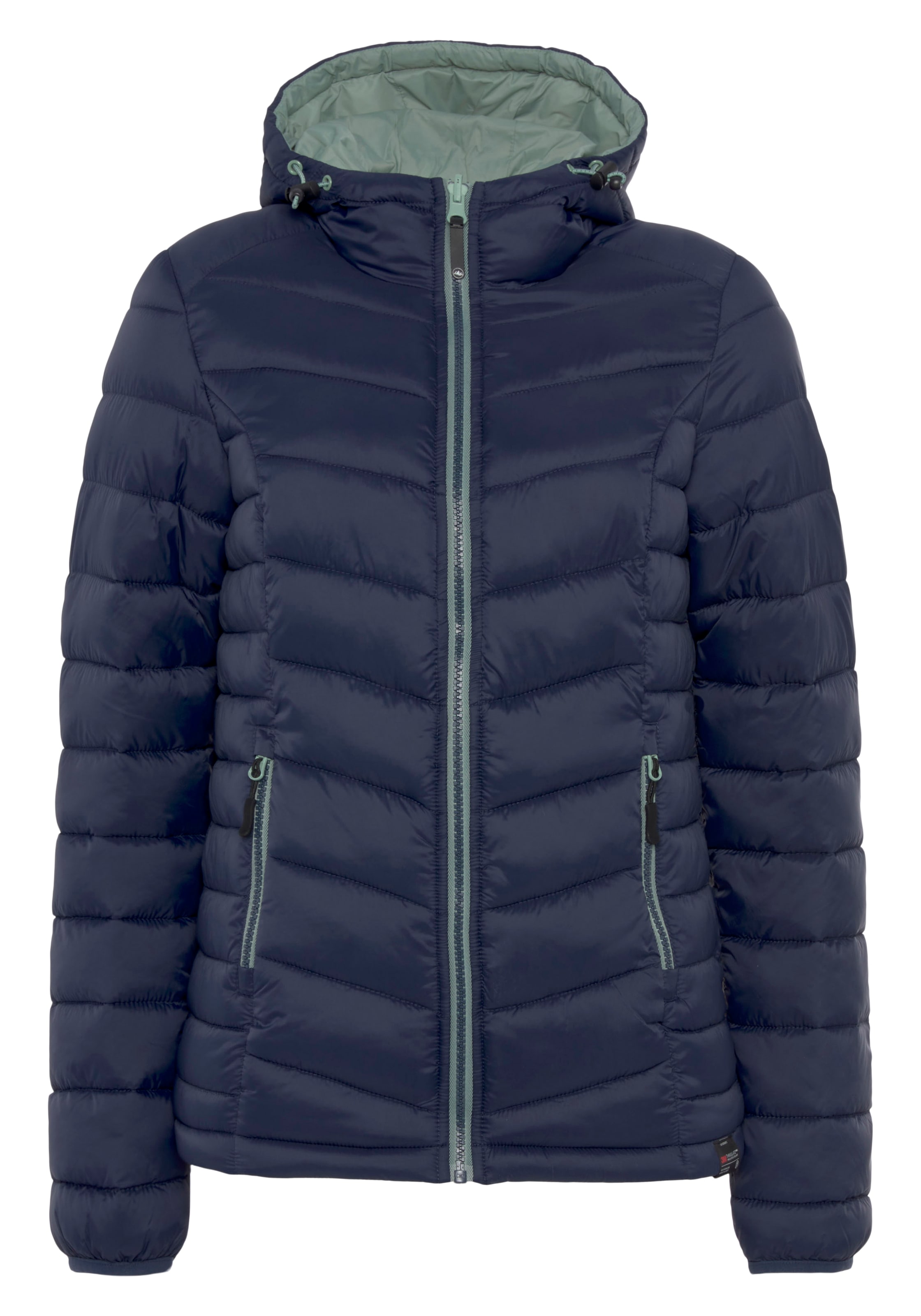 Polarino Steppjacke, mit Kapuze, Übergangsjacke für kühle Tage, aus leichtem Webmaterial