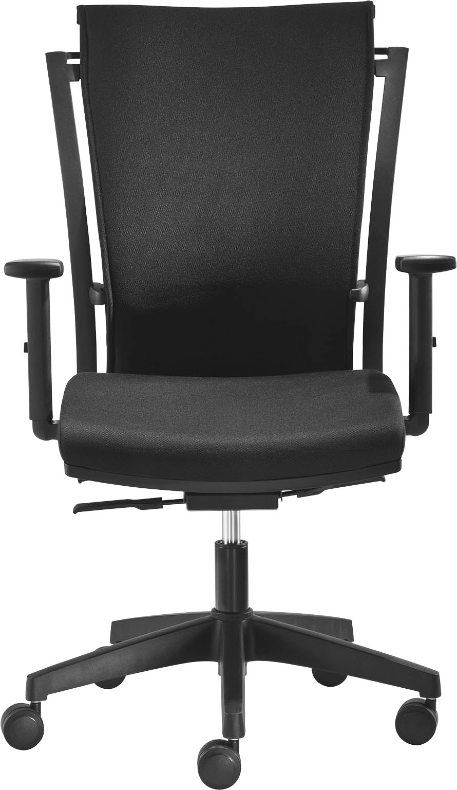 Mayer Sitzmöbel, Drehstuhl »2457« () 1 Stk.flexible Rückenanpassung, Schwarz + Schwarz, Polyester, B/H/T: 65 cm x 104 cm x 64 cm, Schwarz + Schwarz