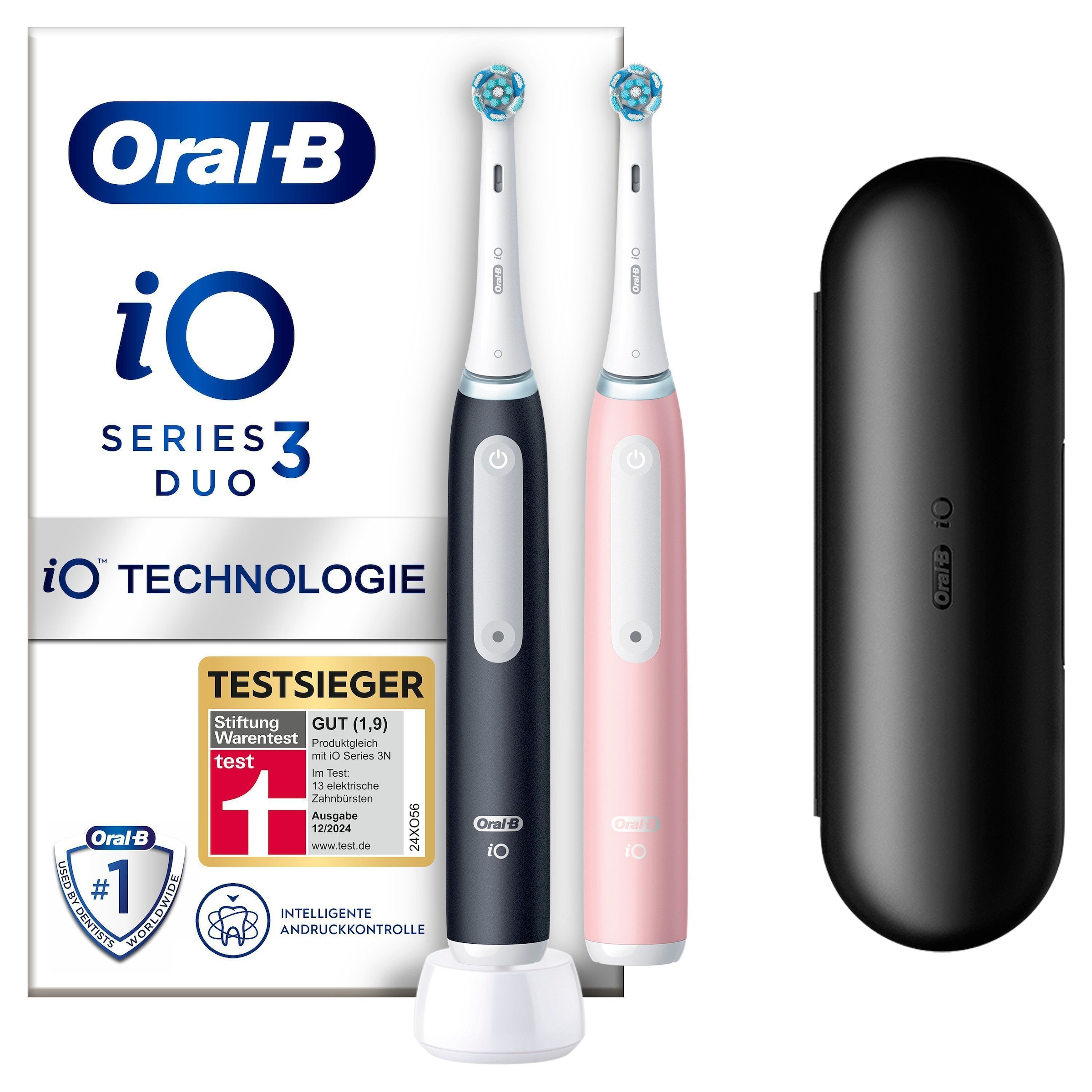 Oral-B Elektrische Zahnbürste »iO Series 3 Doppelpack«, 2 St. Aufsteckbürsten,...