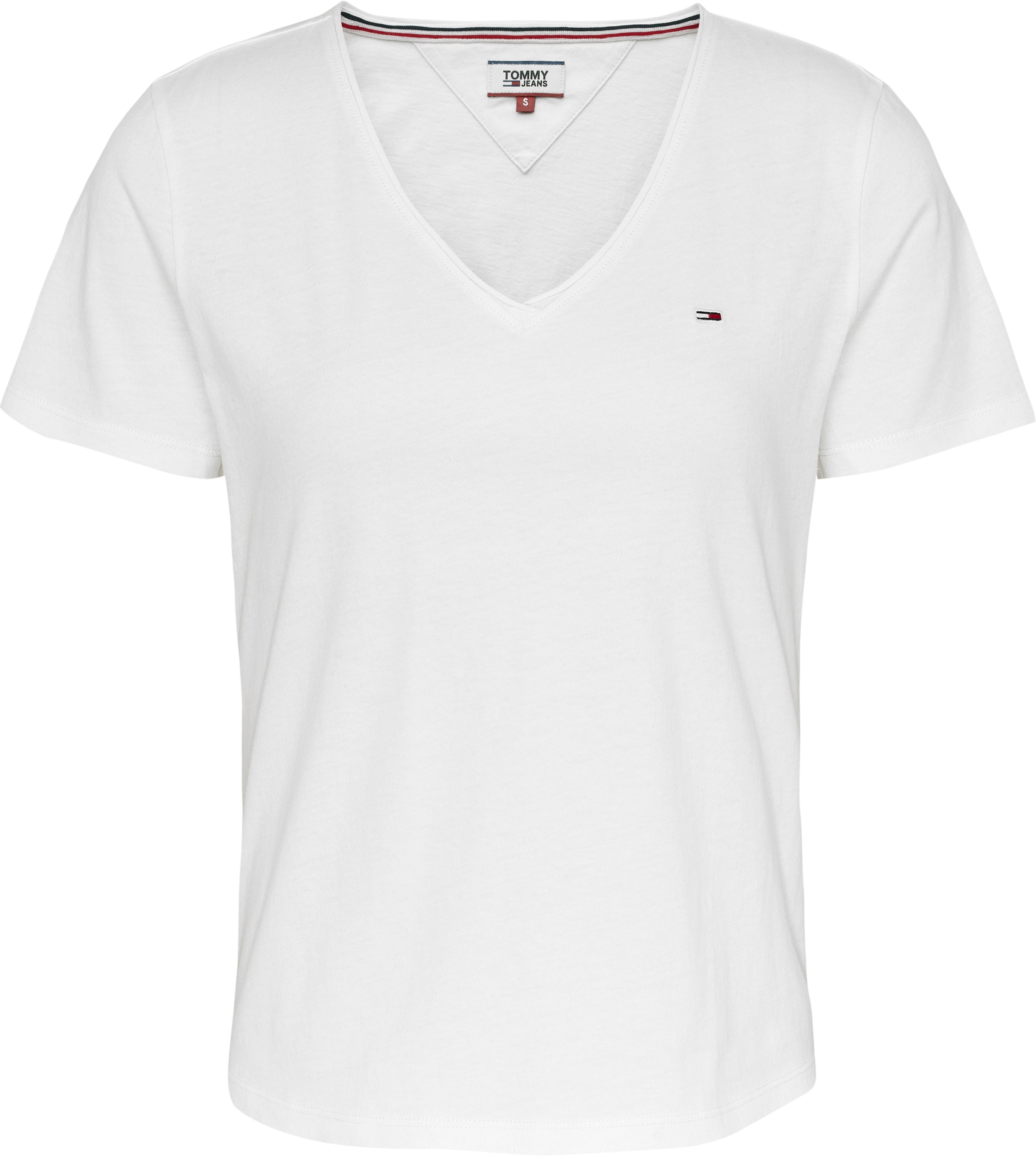 Tommy Jeans T-Shirt »TJW 2PACK V-NECK TEE«, (Packung, 2 tlg., 2-er Pack), mit Logostickerei